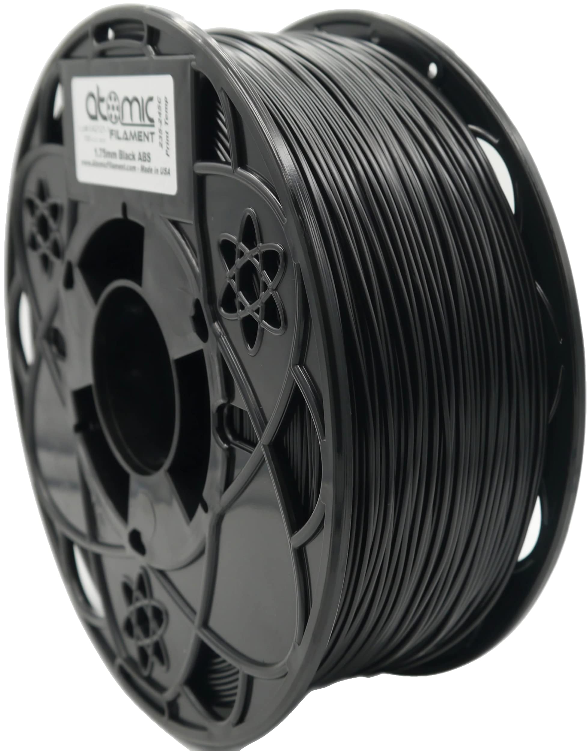 Atomic Filament Black 3D Printer Abs Filament 1.75 Mm | Dimensional Accuracy 99% Probability +/  0.02Mm | 3D Printer Accessories