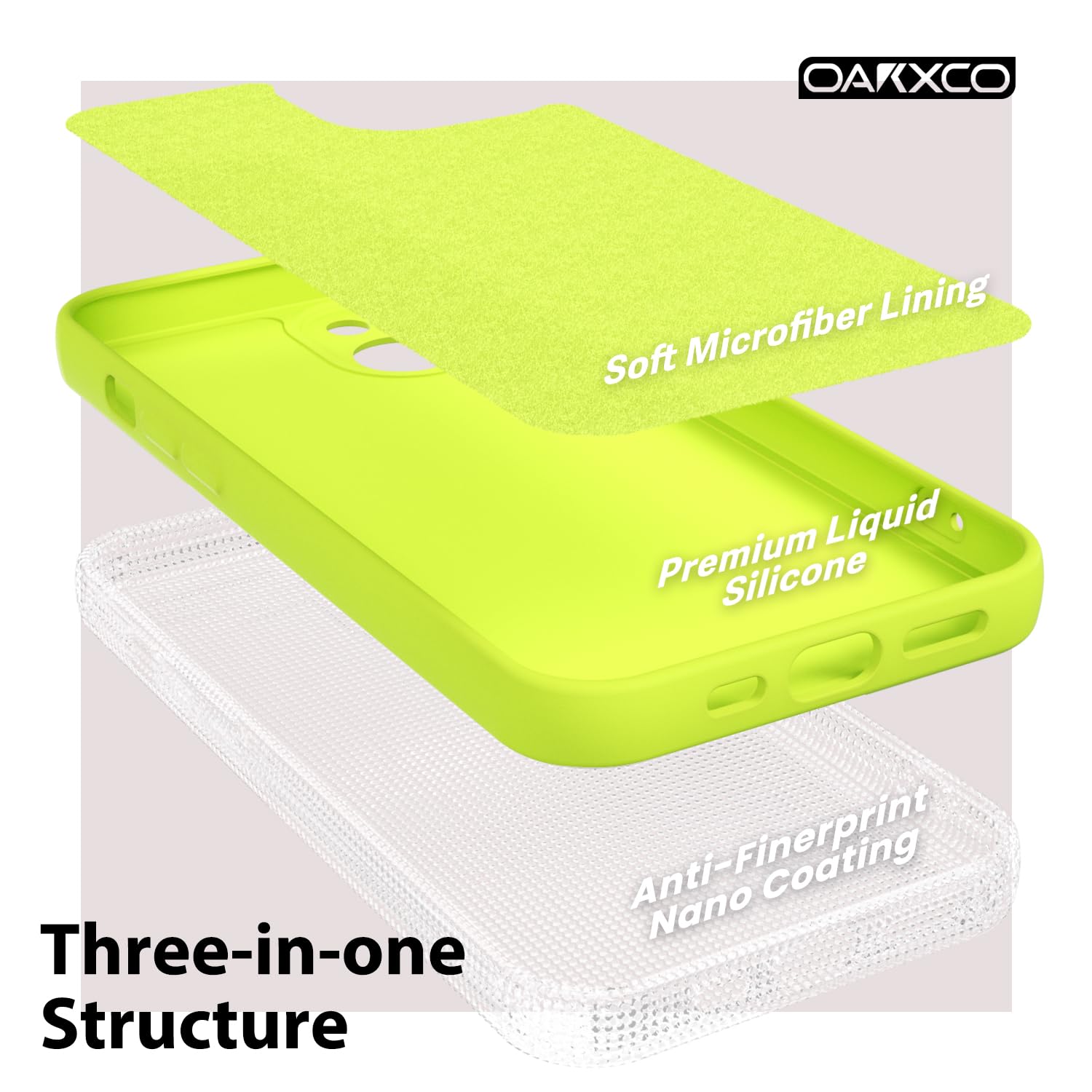 Oakxco For Iphone 13 Mini Phone Case Liquid Silicone, Fluorescent Bright Solid Color, Cute Thin Slim Soft Rubber Tpu Plain Smoot