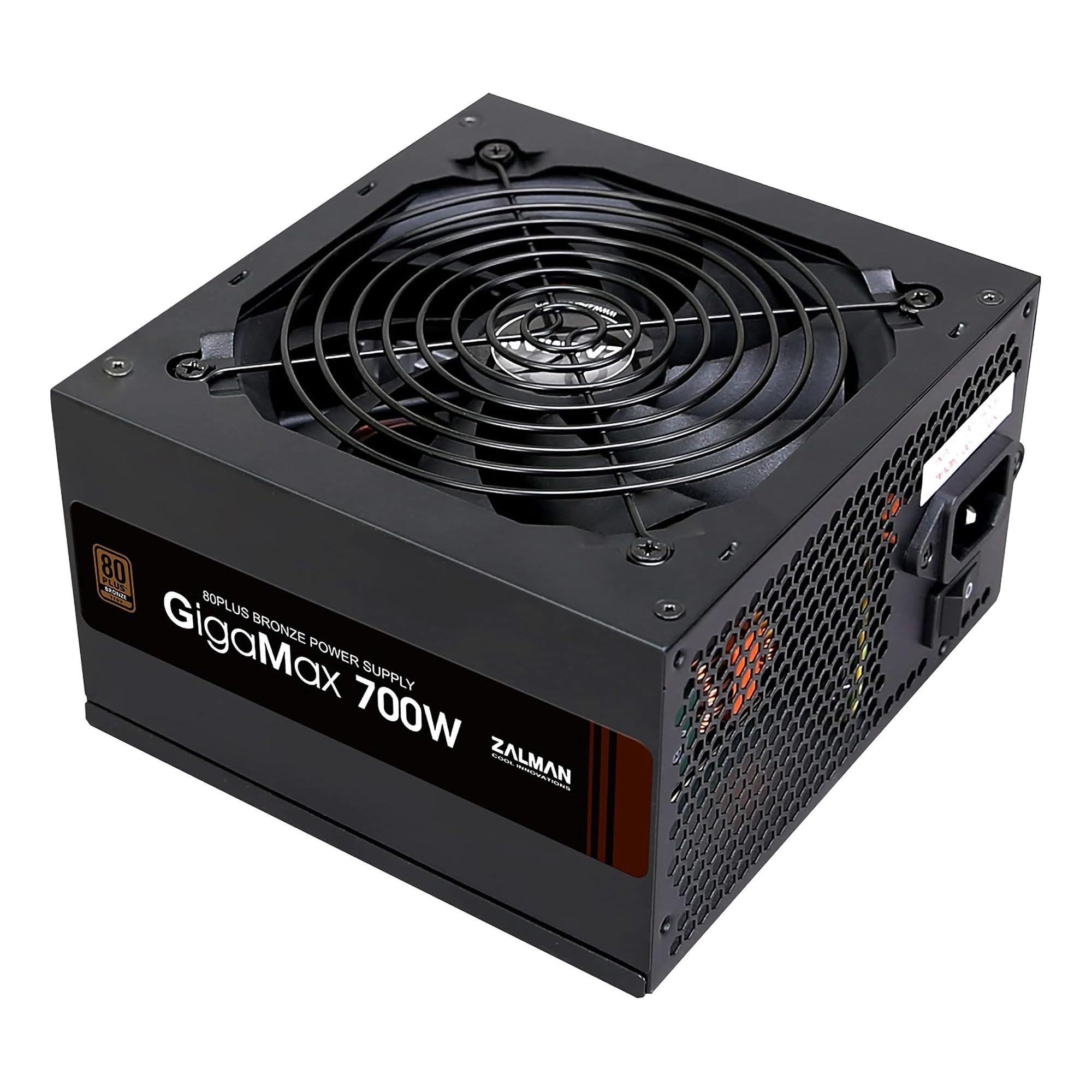 Zalman GigaMax 700W 80 Plus Bronze Certified Low-Noise ATX Power Supply, 105C-Rated Capacitors, +12V Output, Active PFC, Highly 