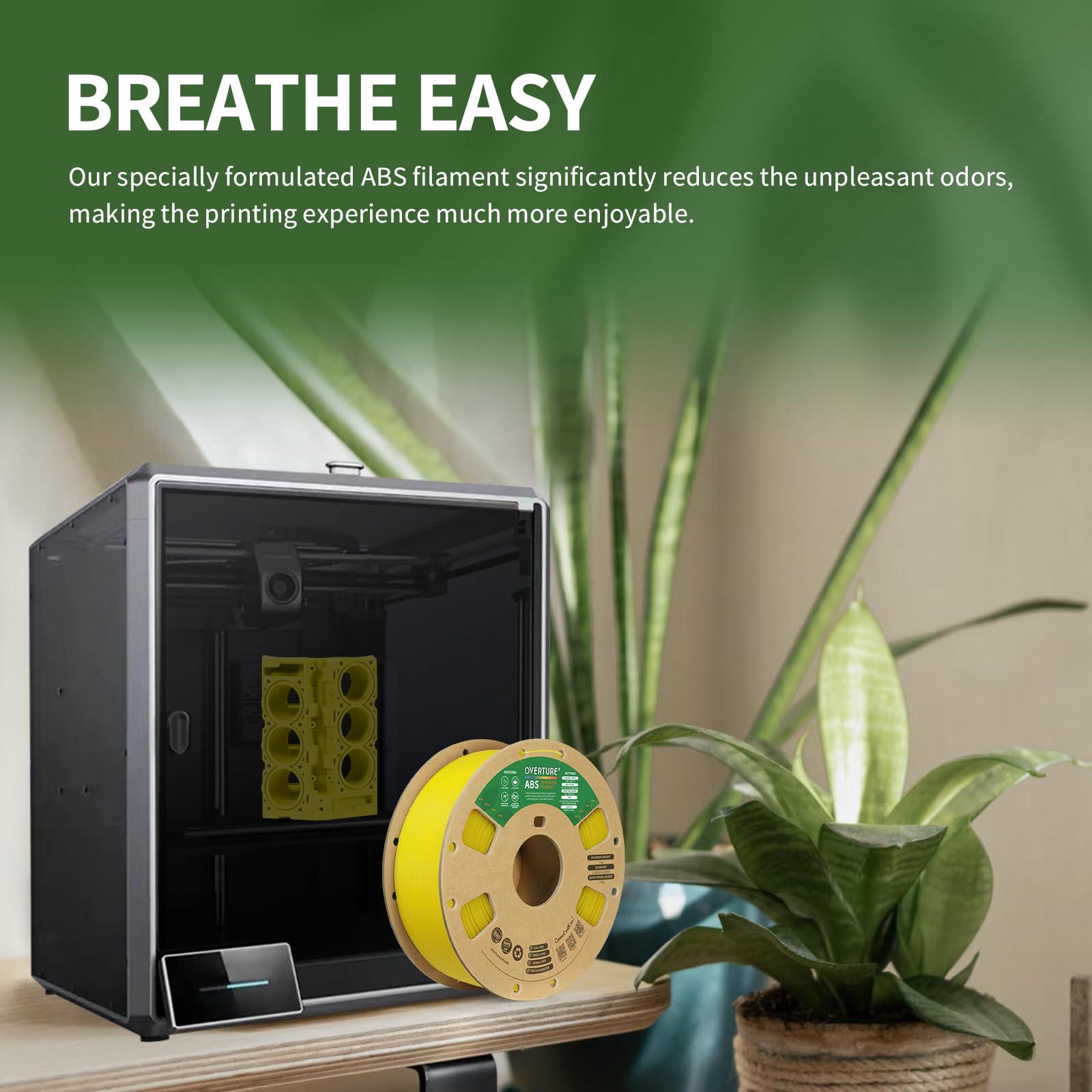 Overture Abs Filament 1.75Mm, Abs 1Kg Spool (2.2Lbs),3D Printer Filament,Dimensional Accuracy +/- 0.02 Mm, Fit Most Fdm Printer