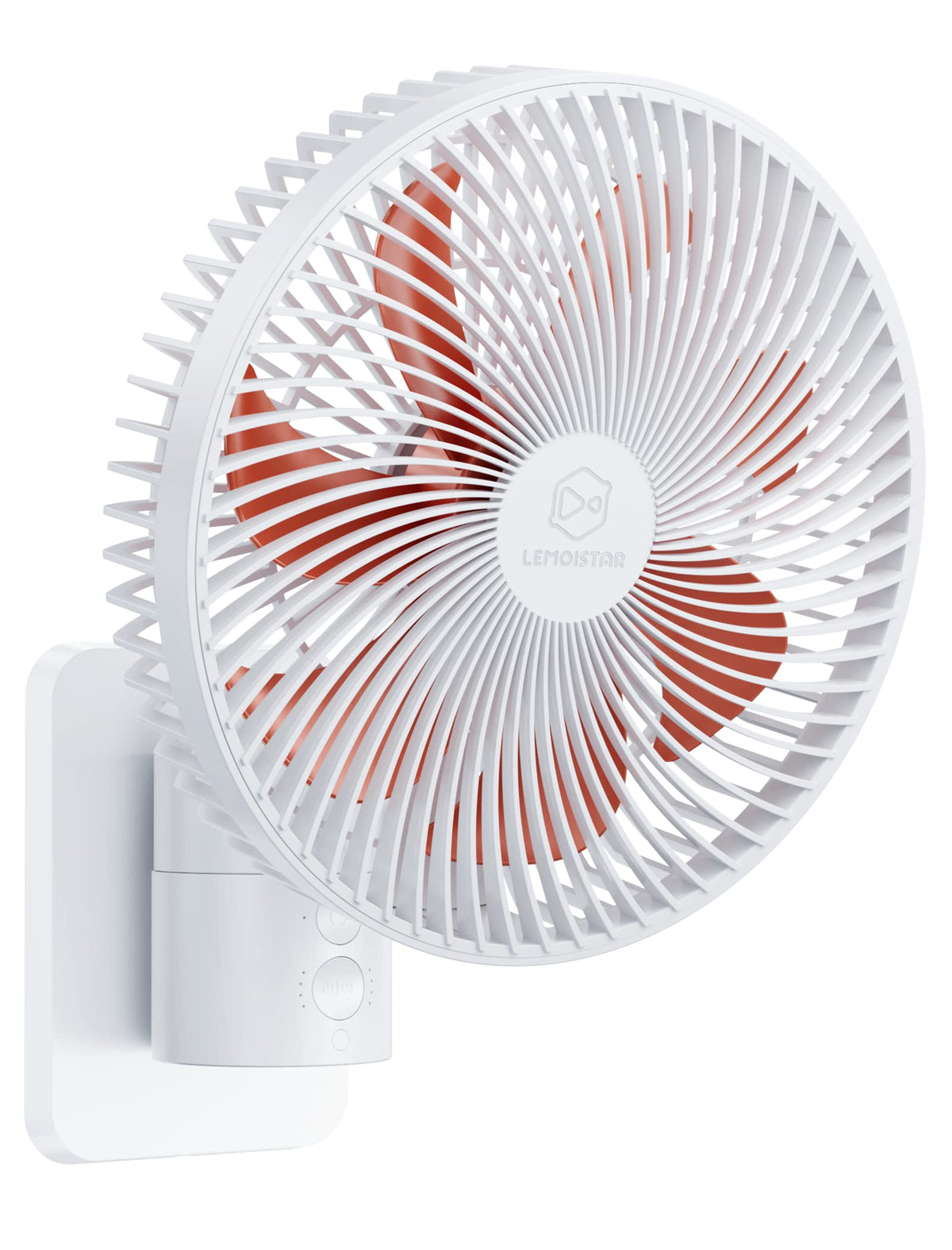 8.5 Inch Oscillating Wall Mount Fan With A Remote Control, Ac/Dc(12V),4 Speeds Bedroom Fans, Timer, Quiet Garage Fan With 5.9 Ft