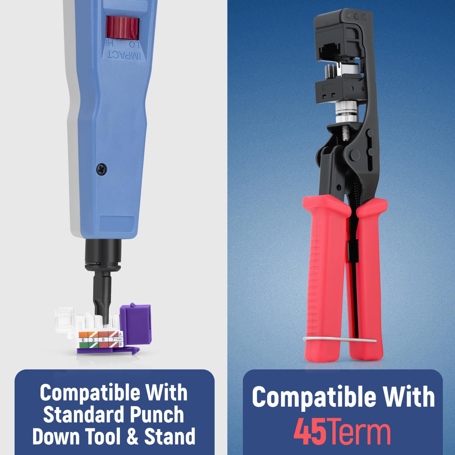 Everest Media Solutions 45 Angled Cat6 Keystone Jack In Purple   Slim Profile Rj45 Ethernet Connector   Compatible With 45 Angle