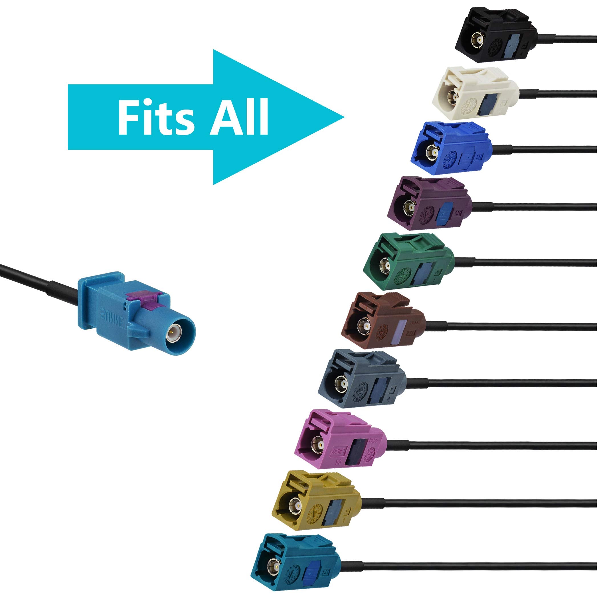 Bingfu Fakra Z Female To Male Vehicle Car Antenna Extension Cable 20 Feet For Car Stereo Android Head Unit Gps Navigation Fm Am