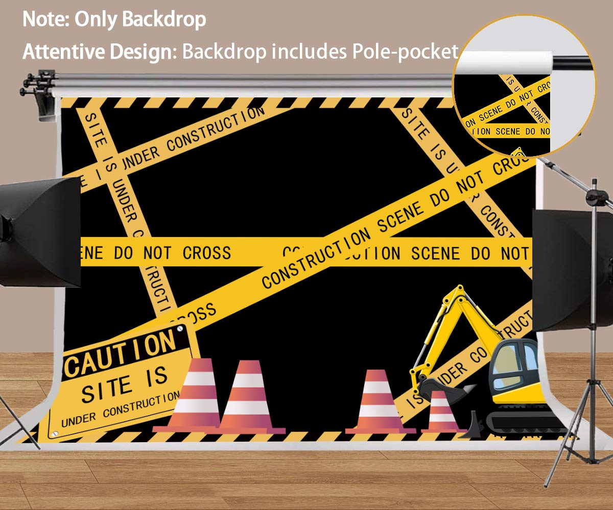 Construction Site Theme Backdrop For Construction Themed Birthday Party Meetsioy Dump Truck Digger Zone Boys Birthday Party Cons