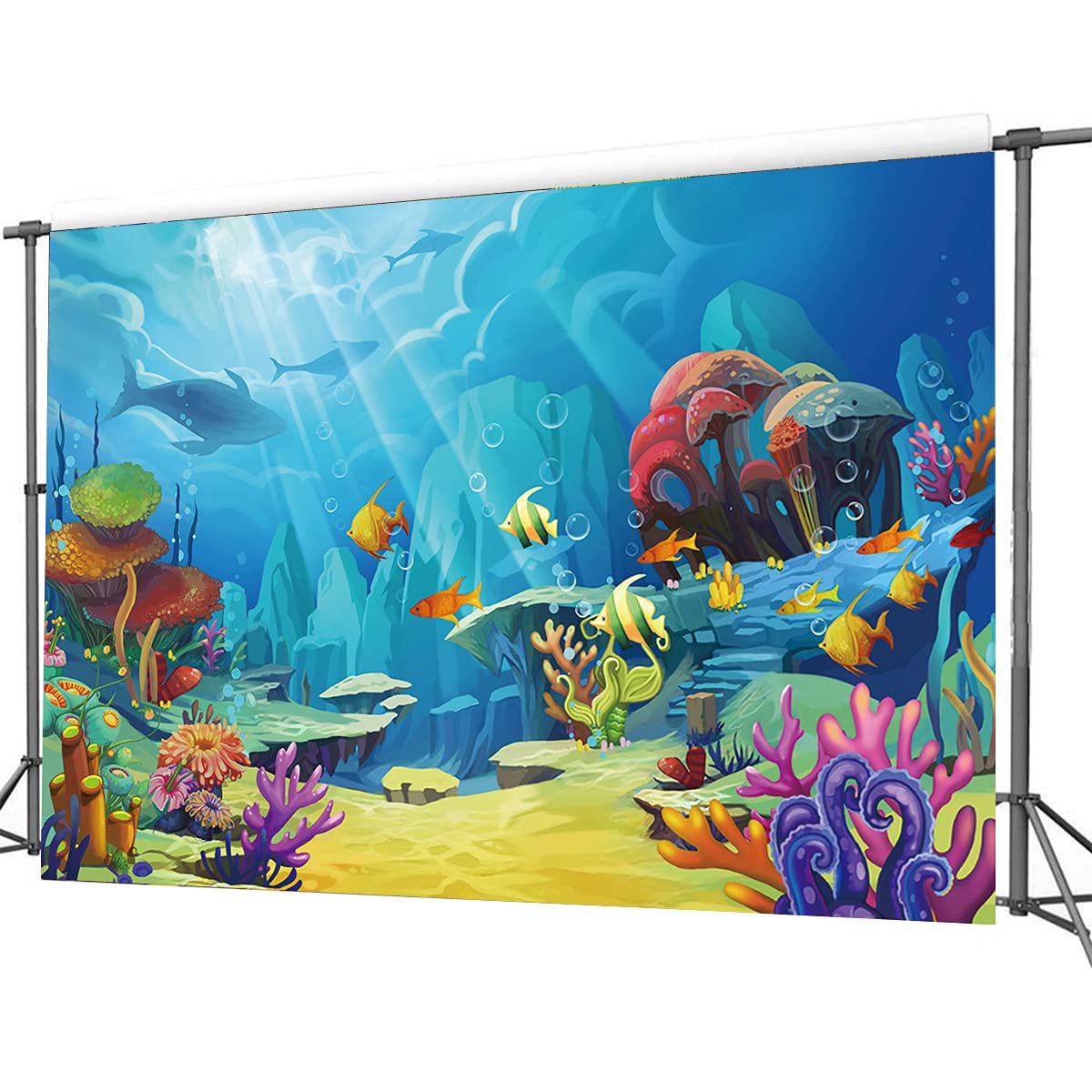 Chaiya Under The Sea Backdrop Ocean Little Mermaid Backdrop Background For Under The Sea Theme Baby Shower Photo Booth Banner Pa