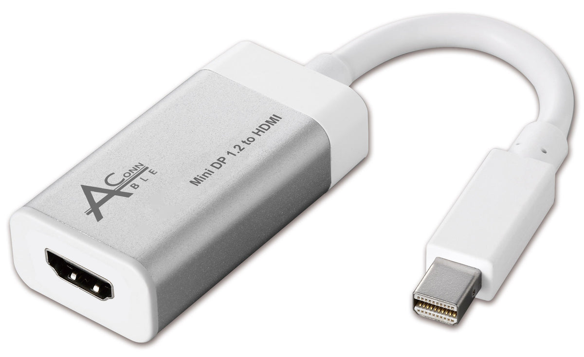 Ableconn Mdphd4K2A, 2 Pack, Aluminum Mini Displayport (Thunderbolt 2) To Hdmi Uhd (Ultra Hd) 4K Cable Adapter   Mini Dp 1.2 To H