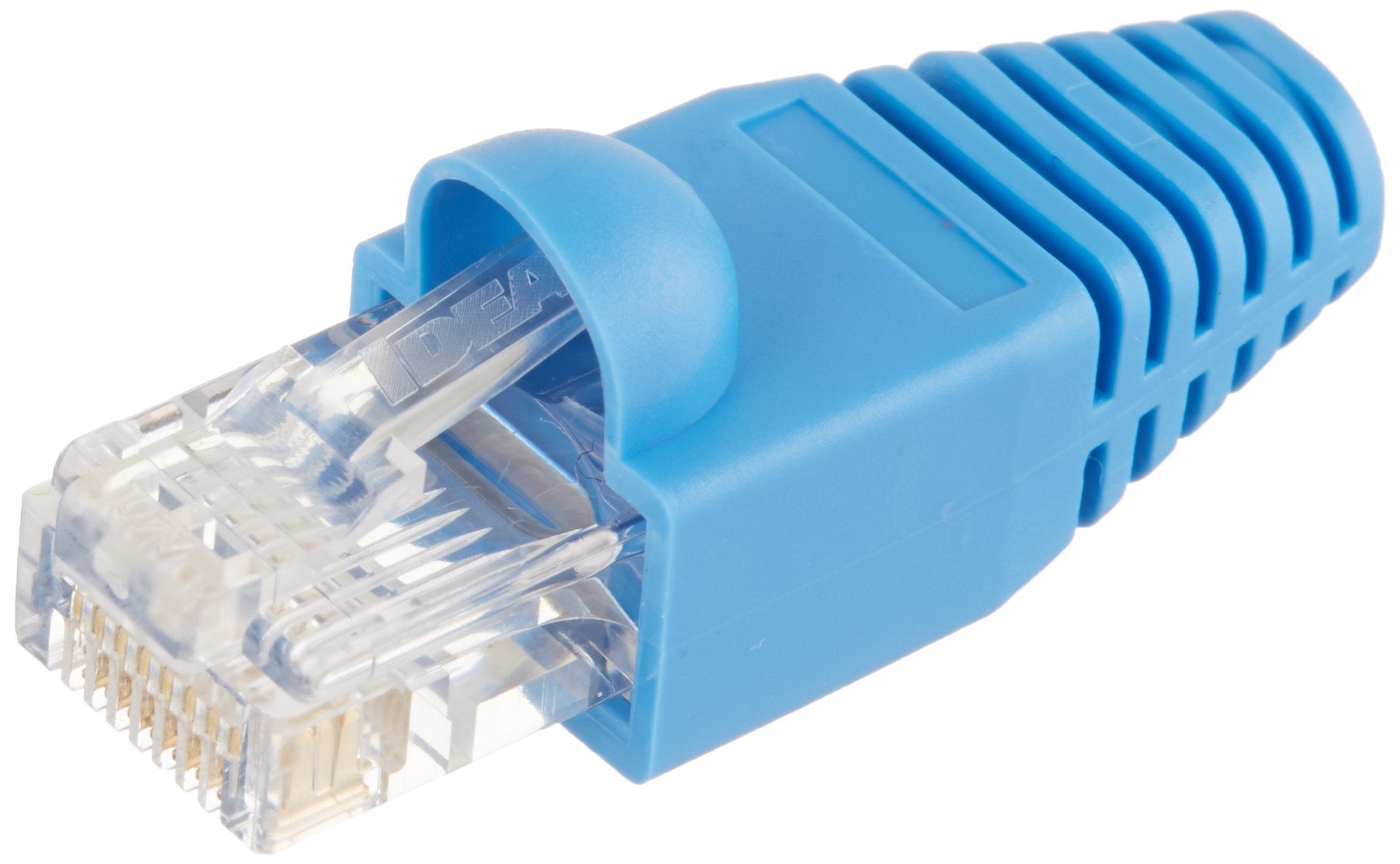 Ideal Industries Inc. 85 379 Strain Relief Boots And Modular Plugs, Cable Connectors For Cat5E, 100 Mhz Cables, 15 Connectors, 1