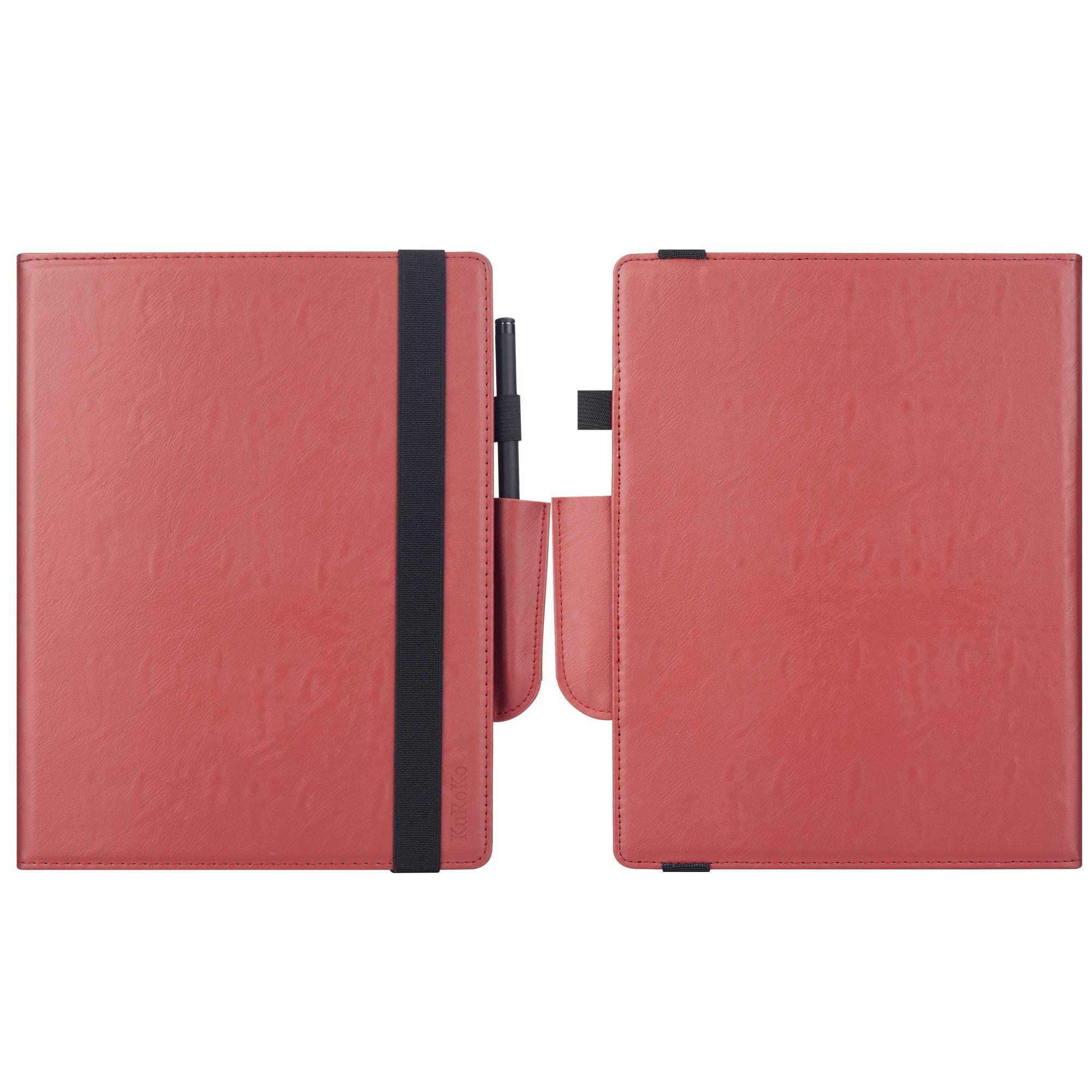 Kuroko Book Folio Case Cover With Hand Strap And Pen Holder For Remarkable 2 10.3 Inch Digital Paper 2020 Released Red