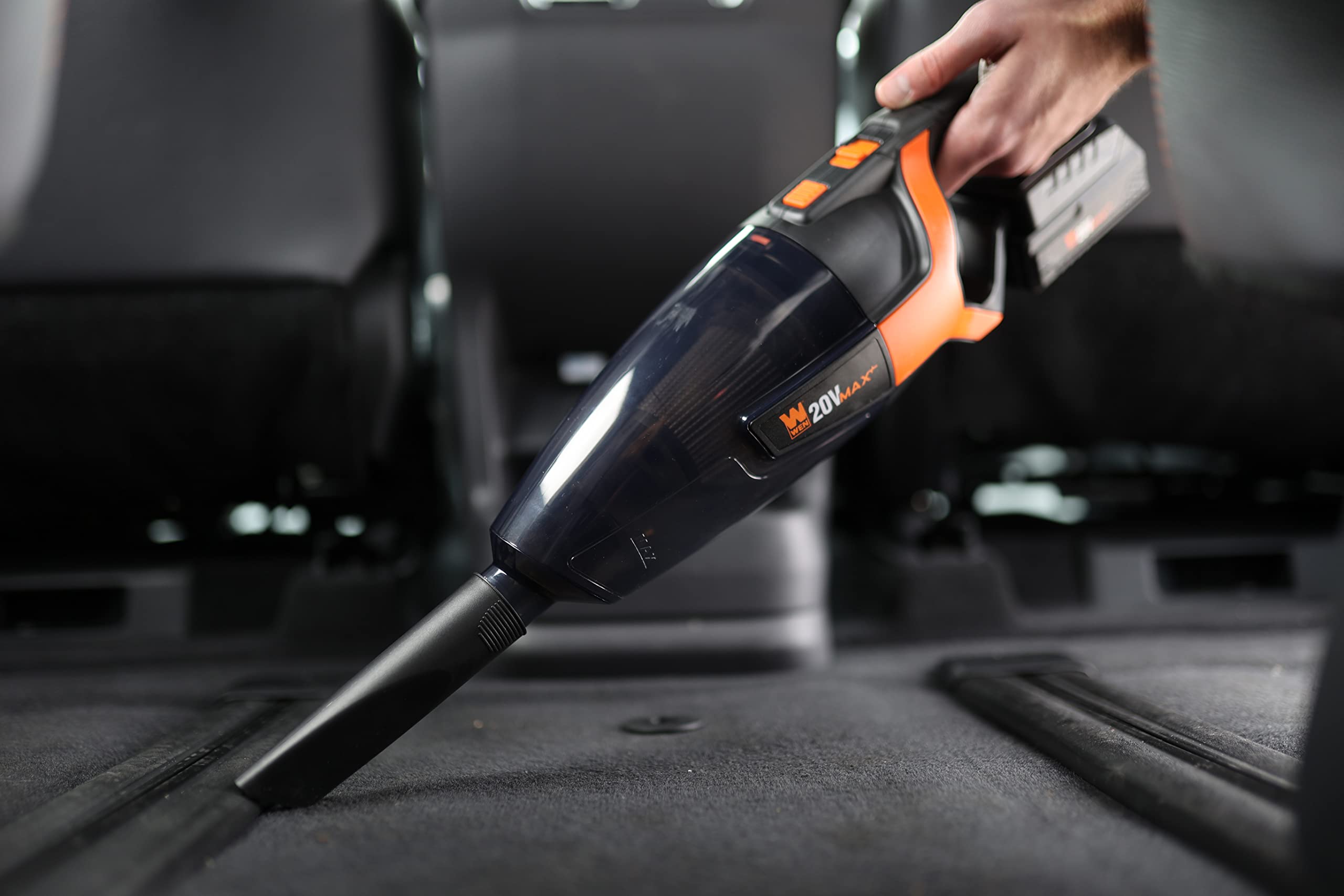 Wen 20V Max Cordless Handheld Vacuum Cleaner Kit With 2.0 Ah Lithium Ion Battery And Charger, Black