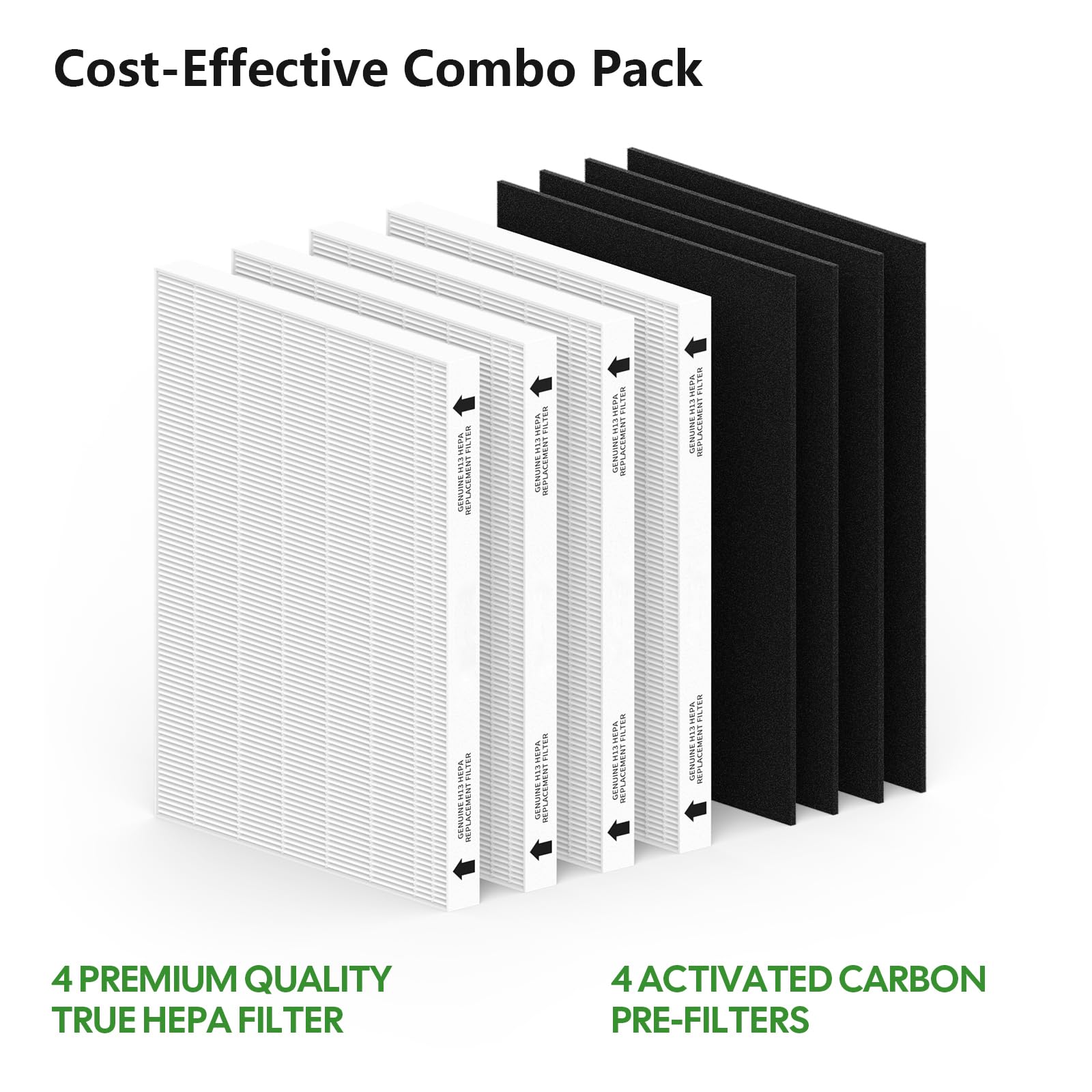 4 Pack Replacement Hepa Filter Compatible With Fellowes Aeramax 290/300 And Fellowes Dx95 Air Puri Fier, Part# 9287201