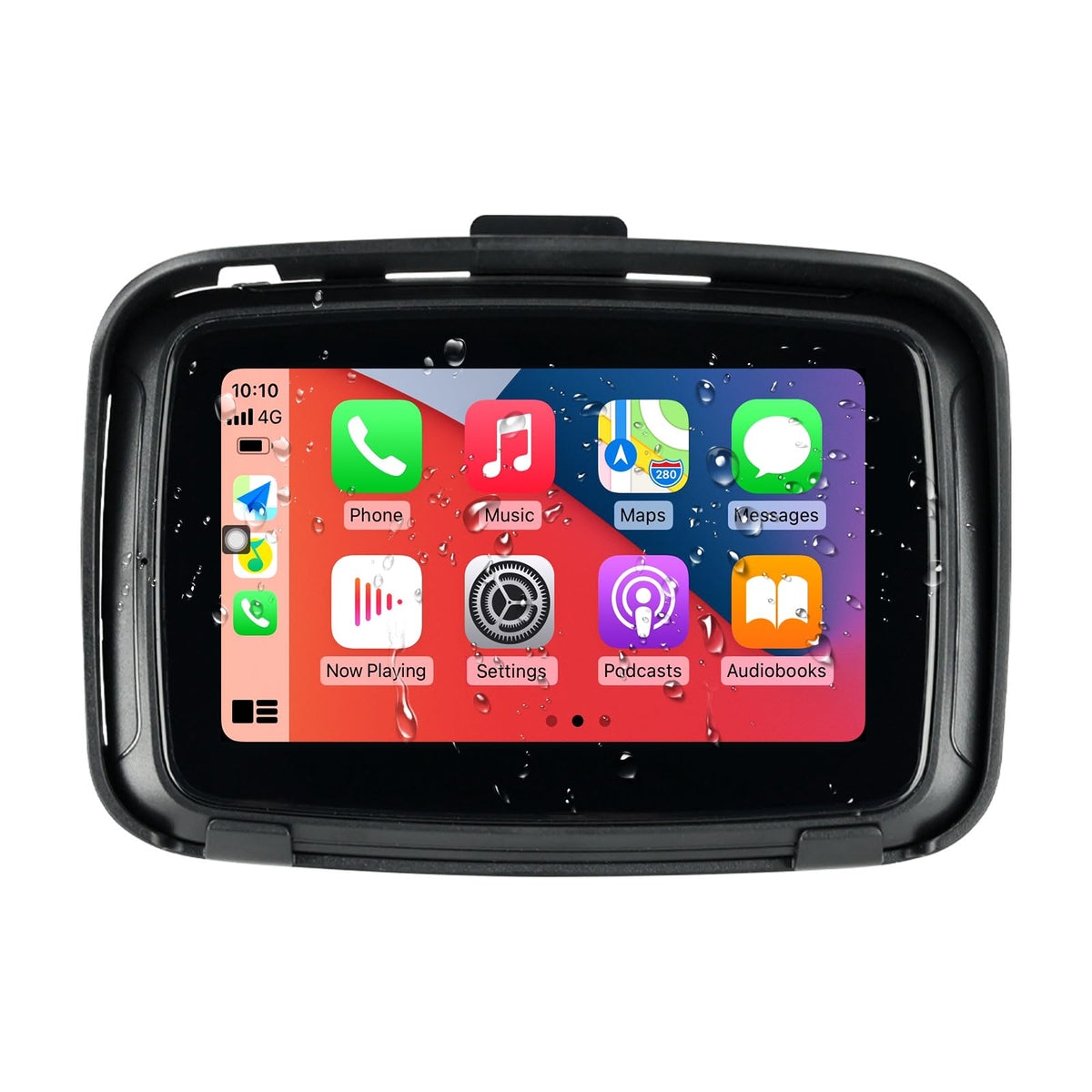 Mekedetech Waterproof Wireless Carplay 5 Inch Touch Screen Android Auto For Motorcycle, Dual Bluetooth Wireless Carplay Android 