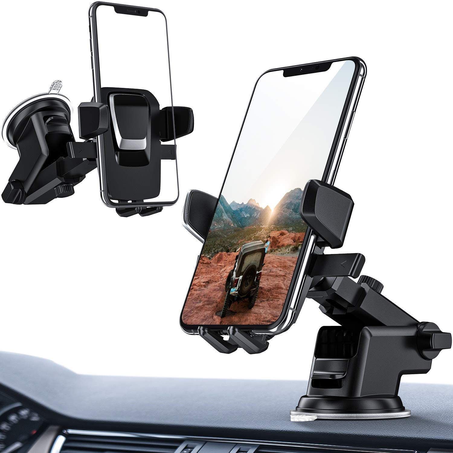 Oribox Car Phone Mount, Dashboard Car Phone Holder, Washable Strong Sticky Gel Pad Fit For All Cell Phones