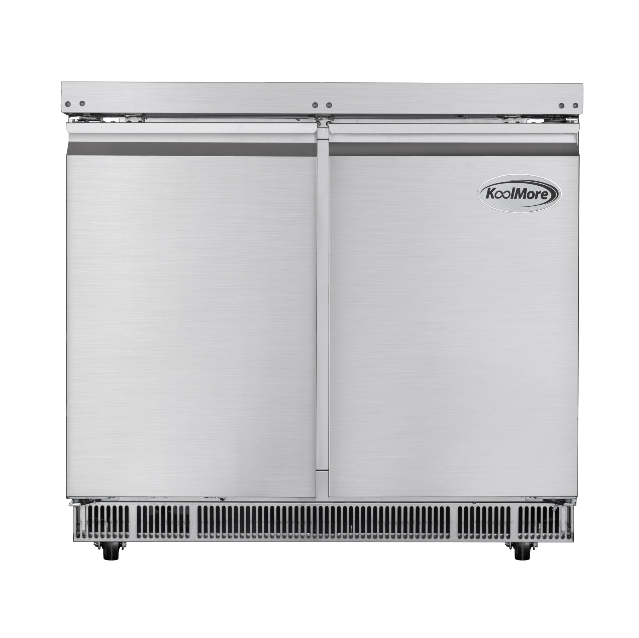 KoolMore 36 in. Commercial Refrigerated Prep Station Cold Table, Stainless-Steel Refrigerator with 6 Pan Storage with Cover and