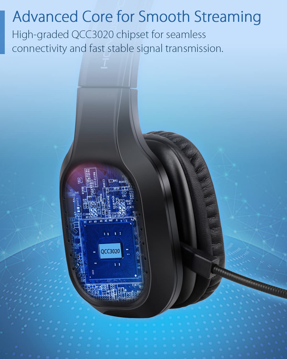 Homespot Jm100 Trucker Bluetooth Headset With Ai Noise Canceling, Wireless Headset With Rotatable Microphone And Big Mute Button