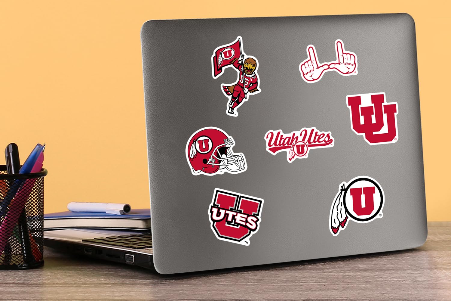 University Of Utah Mixed 50Ct Vinyl Large Deluxe Stickers Variety Pack   Laptop, Water Bottle, Scrapbooking, Tablet, Skateboard,