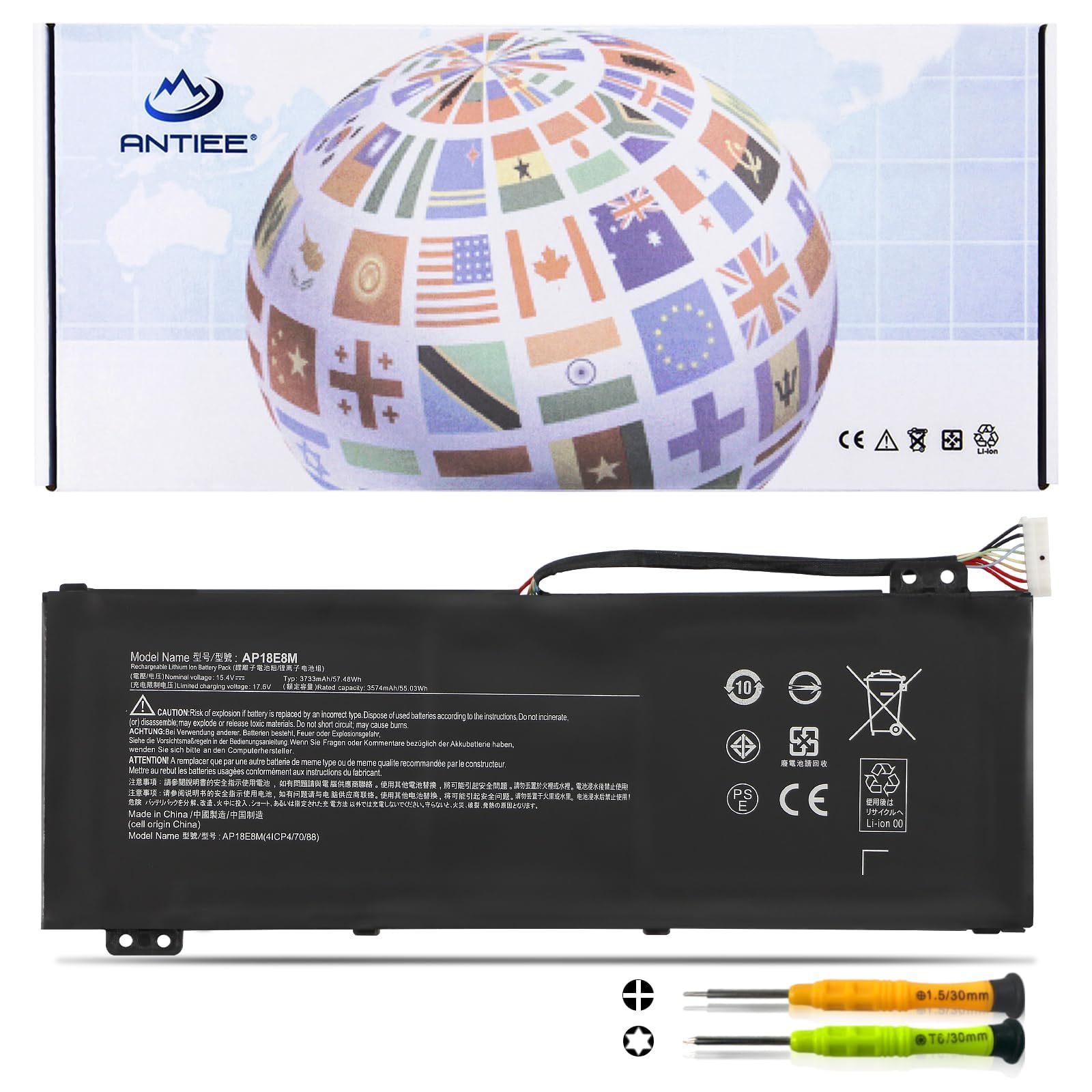 Ap18E7M Ap18E8M Battery For Acer Nitro 5 An515 54 An517 51 An515 55 An515 52 An515 43 An515 44 An515 45 An517 52, Nitro 7 An715 