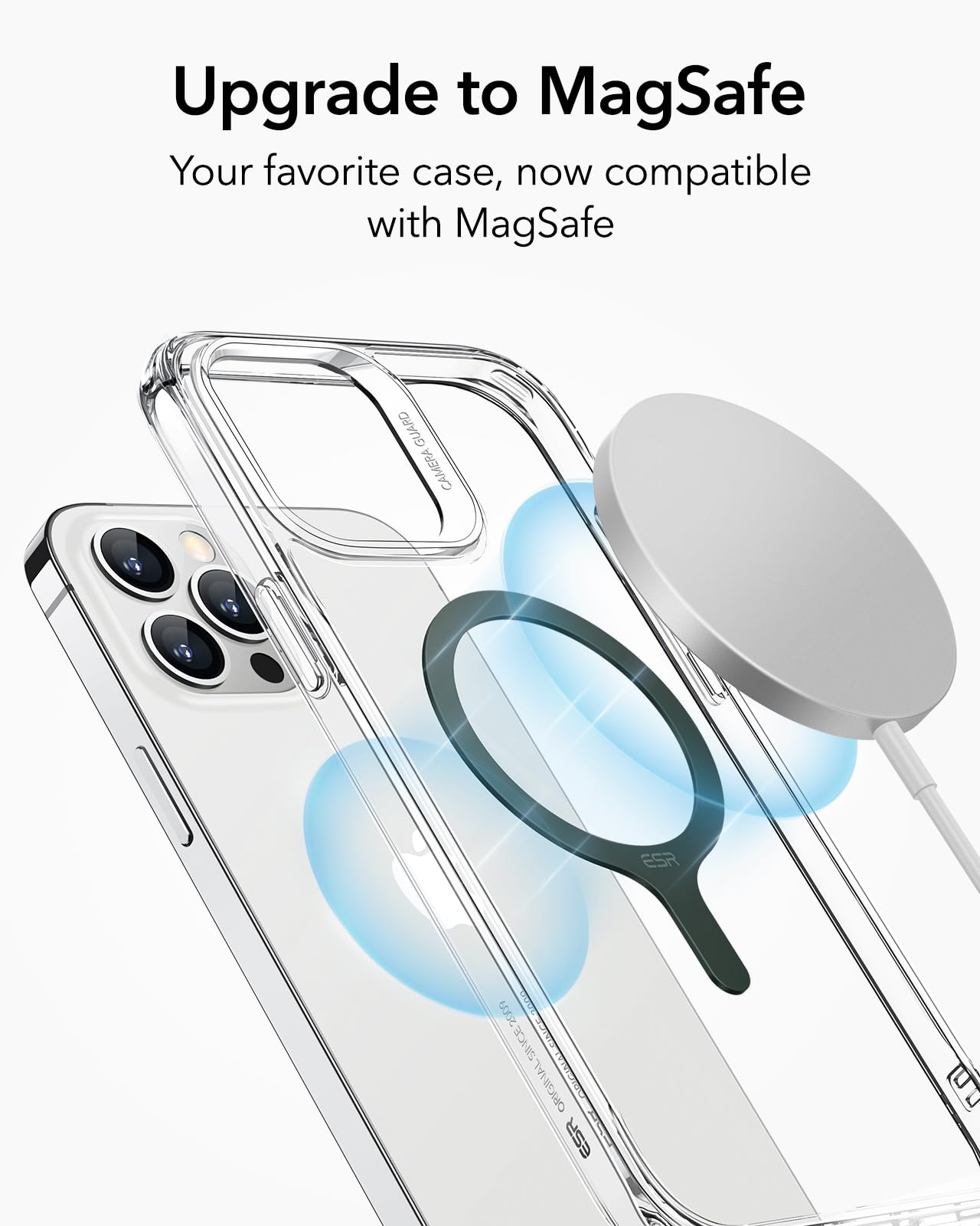 Esr Magnetic Ring 360 (Halolock), Compatible With Magsafe Ring, Universal Conversion Kit Compatible With Magsafe Sticker, For Ip