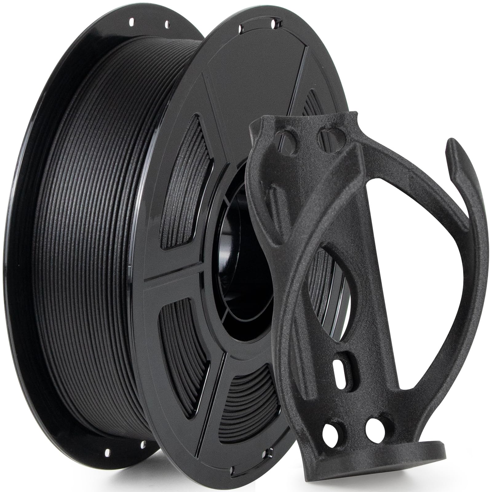 IEMAI PETG-GF 3D Printer Filament 1.75mm Matte Black 1KG, Reinforced Glass Fiber PETG Filament Dimensional Stability & Low Warpa