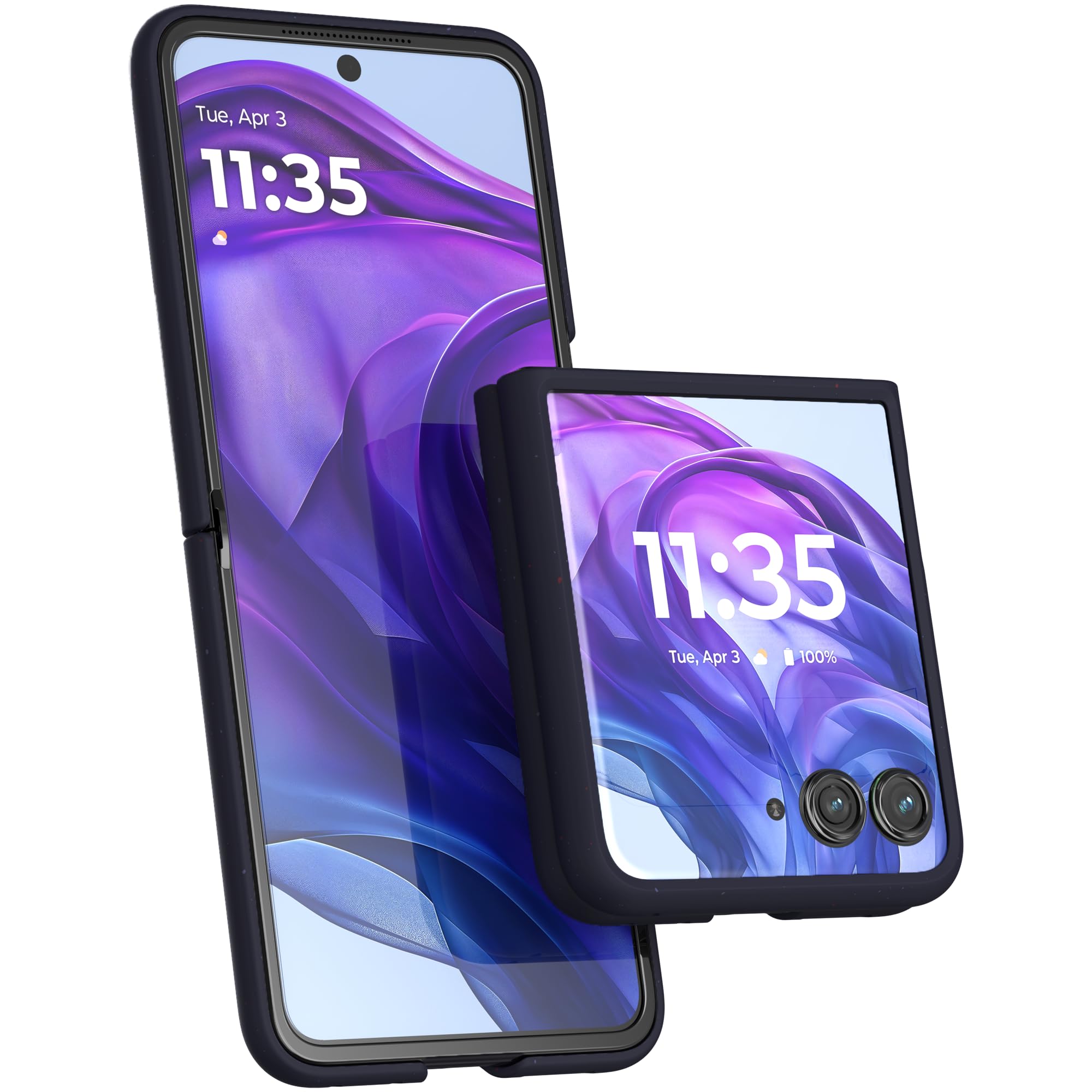 Motorola Razr+ (Plus) 2024/2025 Midnight Blue Protective Case- Rigid, Lightweight Polycarbonate Shells Slim Precision Fit Drop P