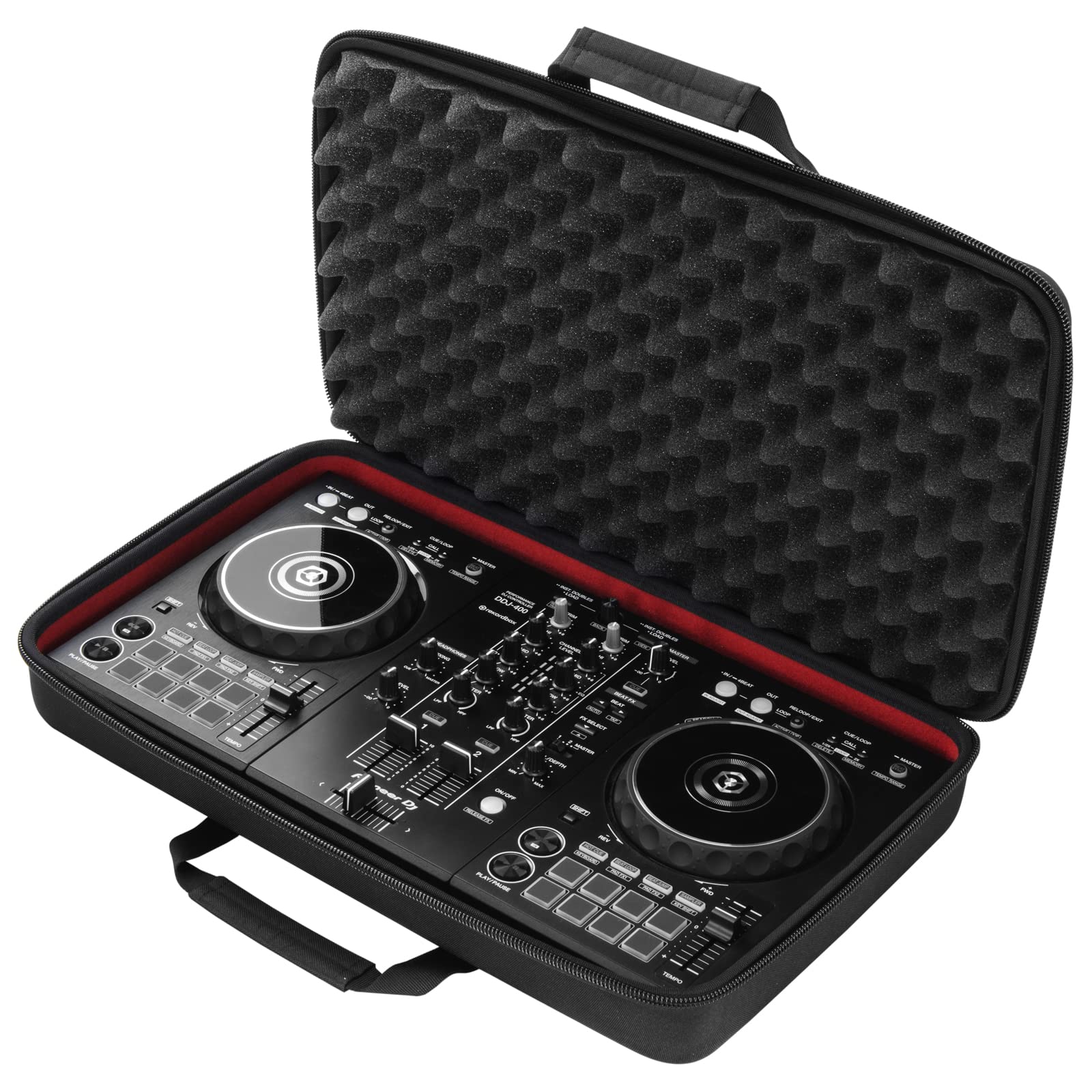 Odyssey Cases Pioneer DDJ-400/DDJ-RB/Traktor S2/Traktor S2 MK3 EVA Case Redline Soft Case Series -Like New