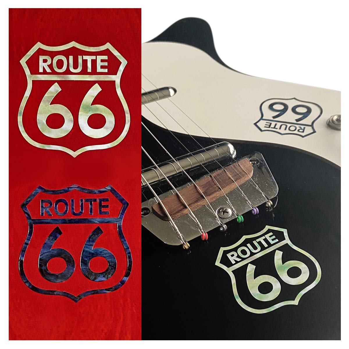 Inlay Sticker For Guitars & Bass   Route 66