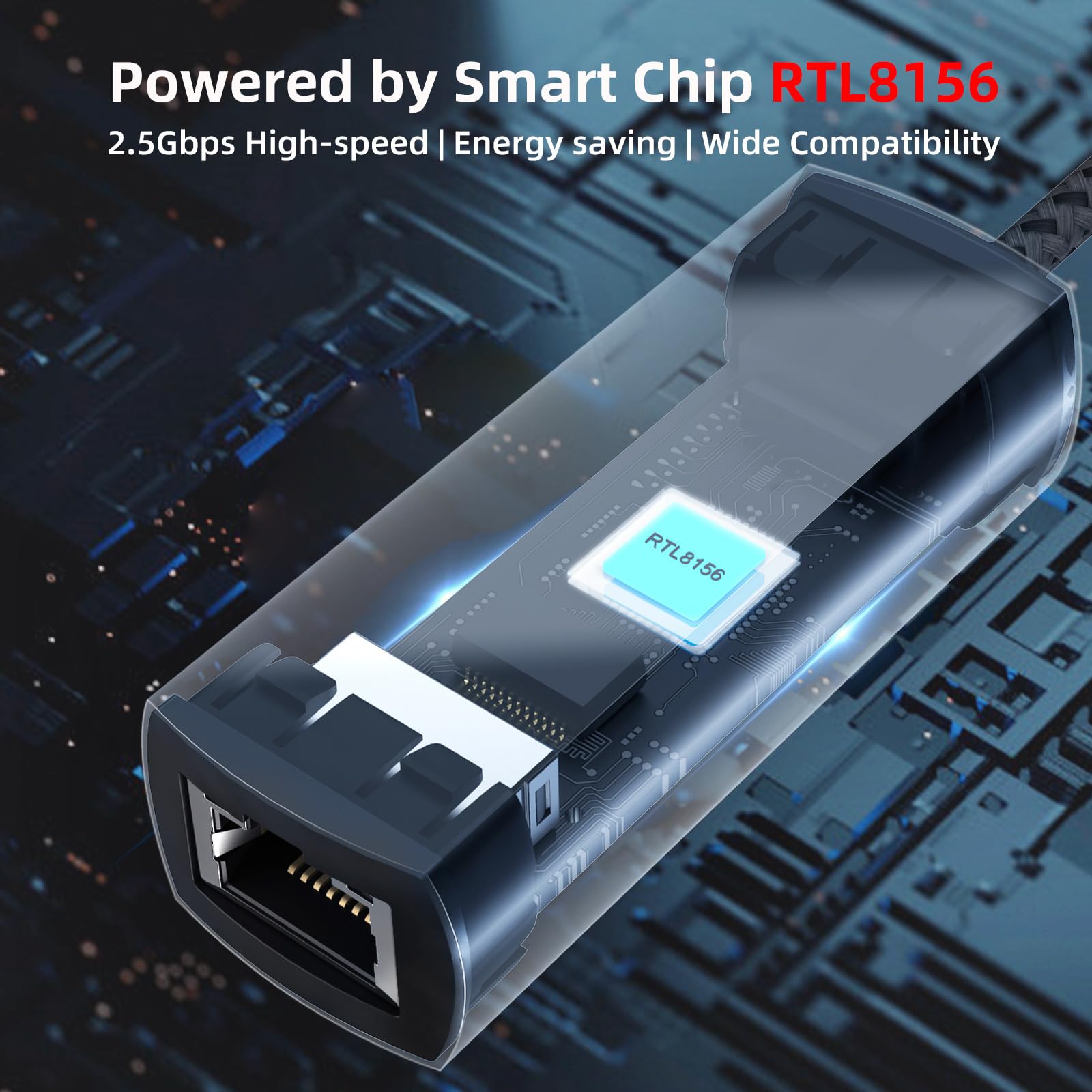 Walnew Usb C 2.5Gb Ethernet Adapter, Usbc To Rj45 Lan Connector,2.5 Gigabit Network Cable Converter Thunderbolt 3 For Nas Server