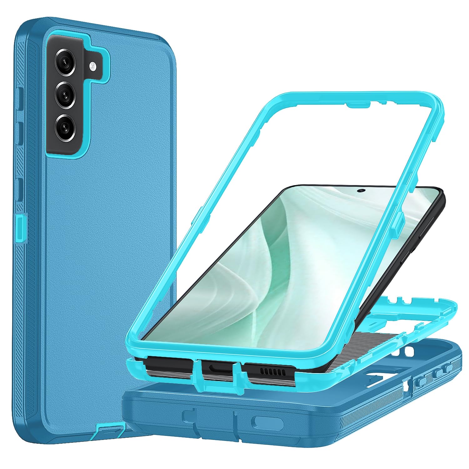 Ylzhe for Galaxy S21 5G Phone Case,[No Screen Protector] Shockproof & Dropproof Case Galaxy S21,3 in 1 Shockproof TPU Hard PC 3-