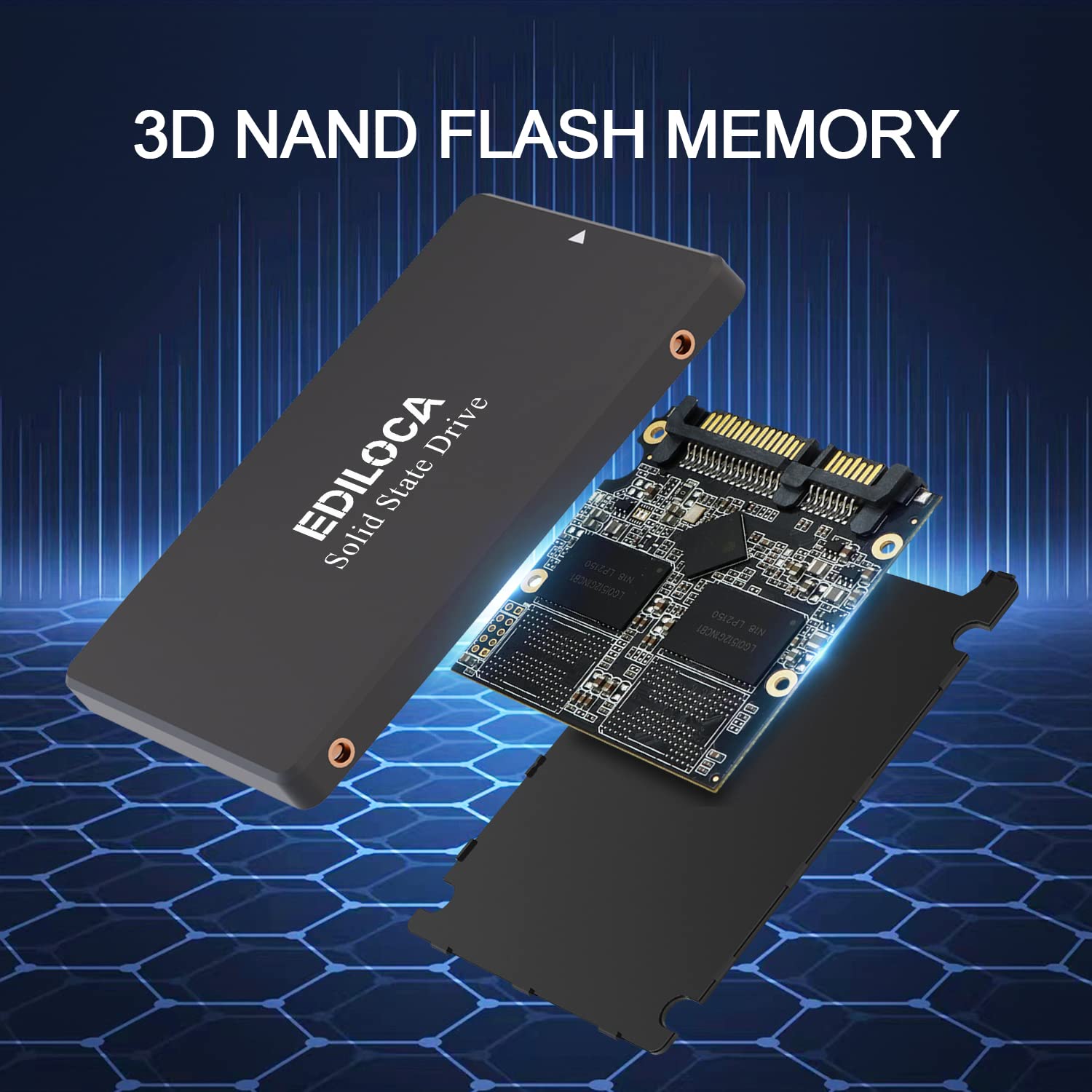 Ediloca Es106 4Tb Ssd Sata Iii 6Gb/S 2.5'' 3D Tlc Nand Flash Internal Hard Drive, Up To 550Mb/S Read, Upgrade Pc Or Laptop Memor