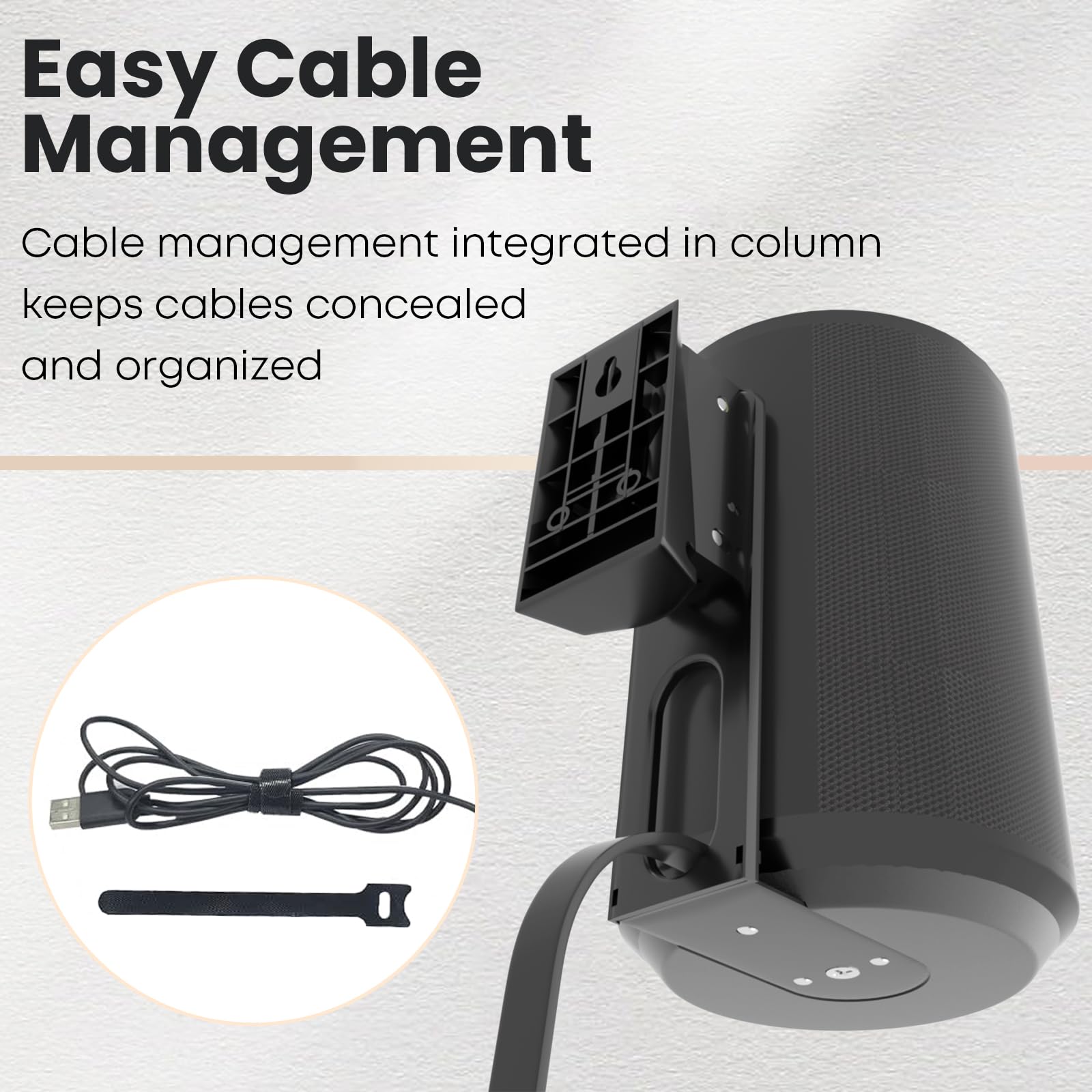 Putorsen Speaker Wall Mount For Sonos Era 100,Tilt & Swivel Speaker Shelf Bracket For Better Audio Enjoyment,Cable Management,Ho