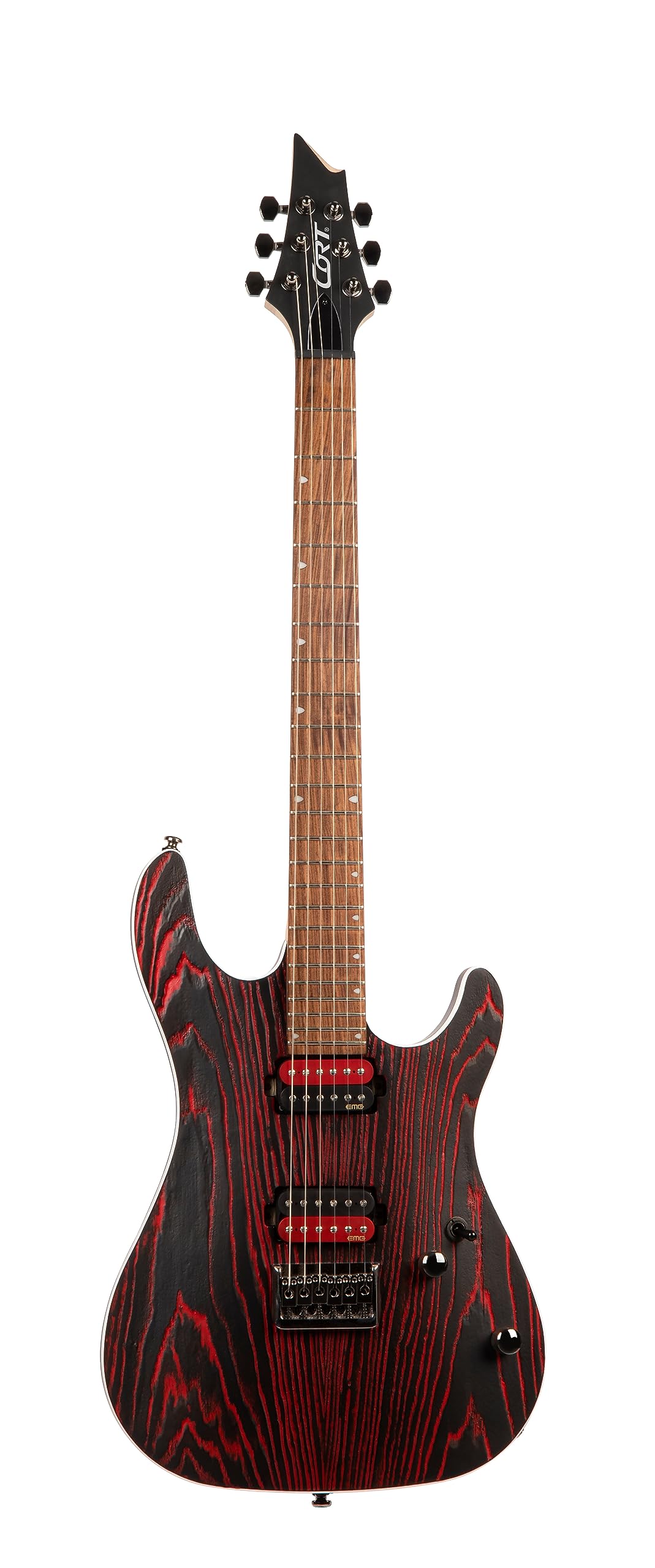 Cort Kx Series 300 Electric Guitar, Etched Black Red