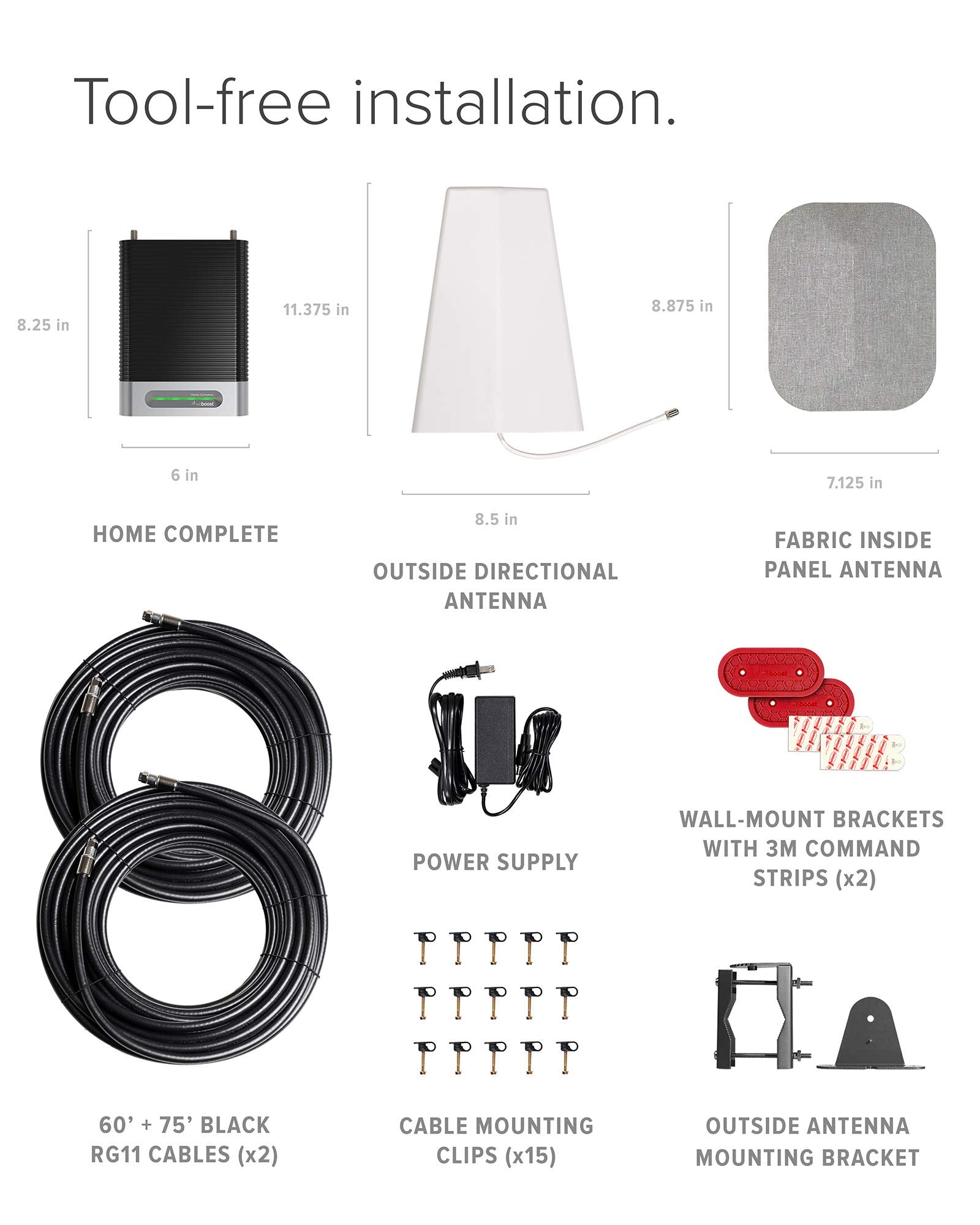 Weboost Home Complete | Powerful Multi-Carrier Cell Phone Signal Booster For 5G & 4G Lte | Simultaneous Support For All U.S. Car