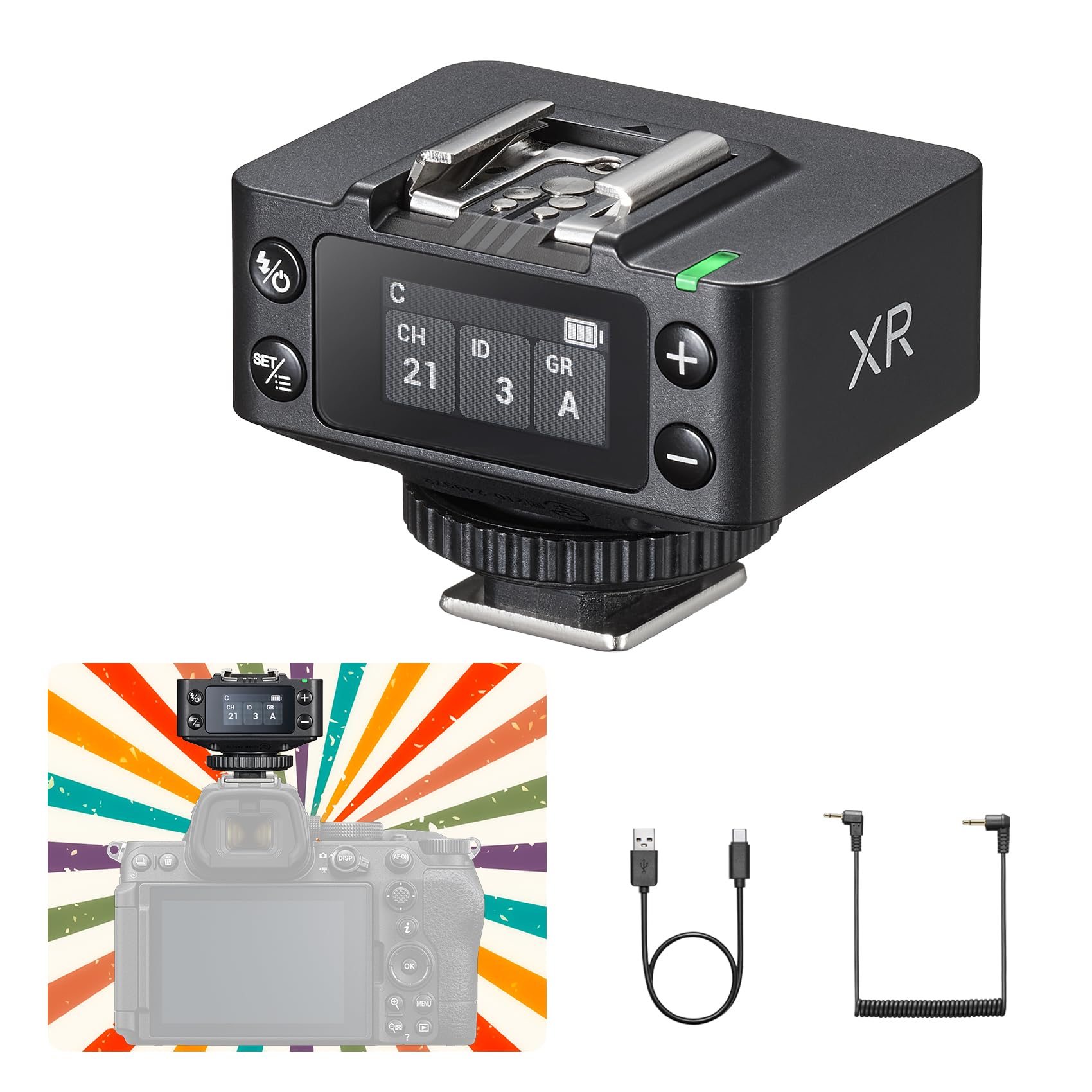 Godox XR-C XR-N TTL Wireless Flash Receiver for Canon Nikon, 2.4G HSS Trigger Sync with X3/X3Pro, 32 Channels Wireless Shutter R