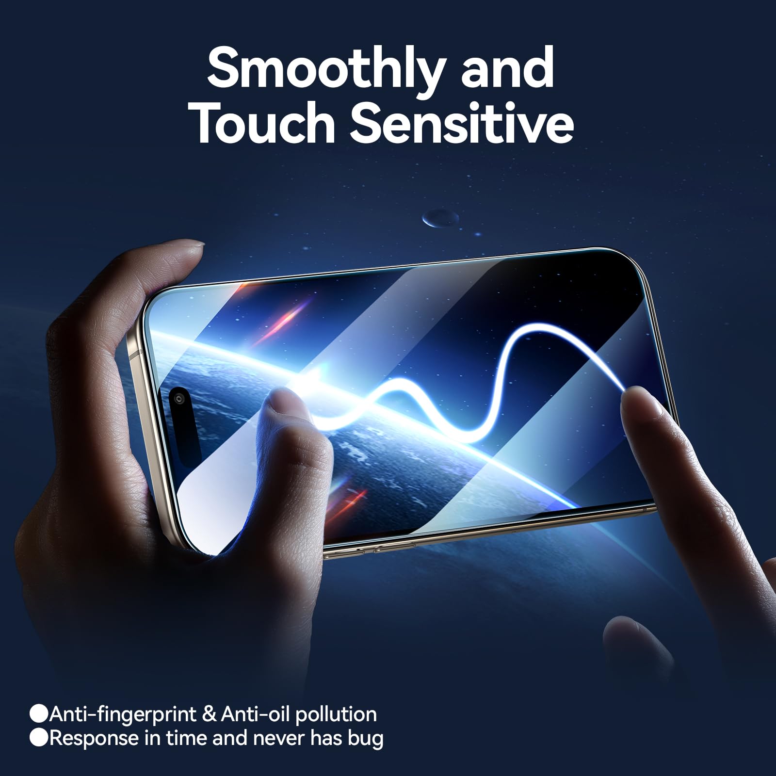 Smartdevil 2Pack Privacy Screen Protector For Iphone 15 Pro With 2Pack Camera Lens Protector, 9H Anti Spy Privacy Tempered Glass