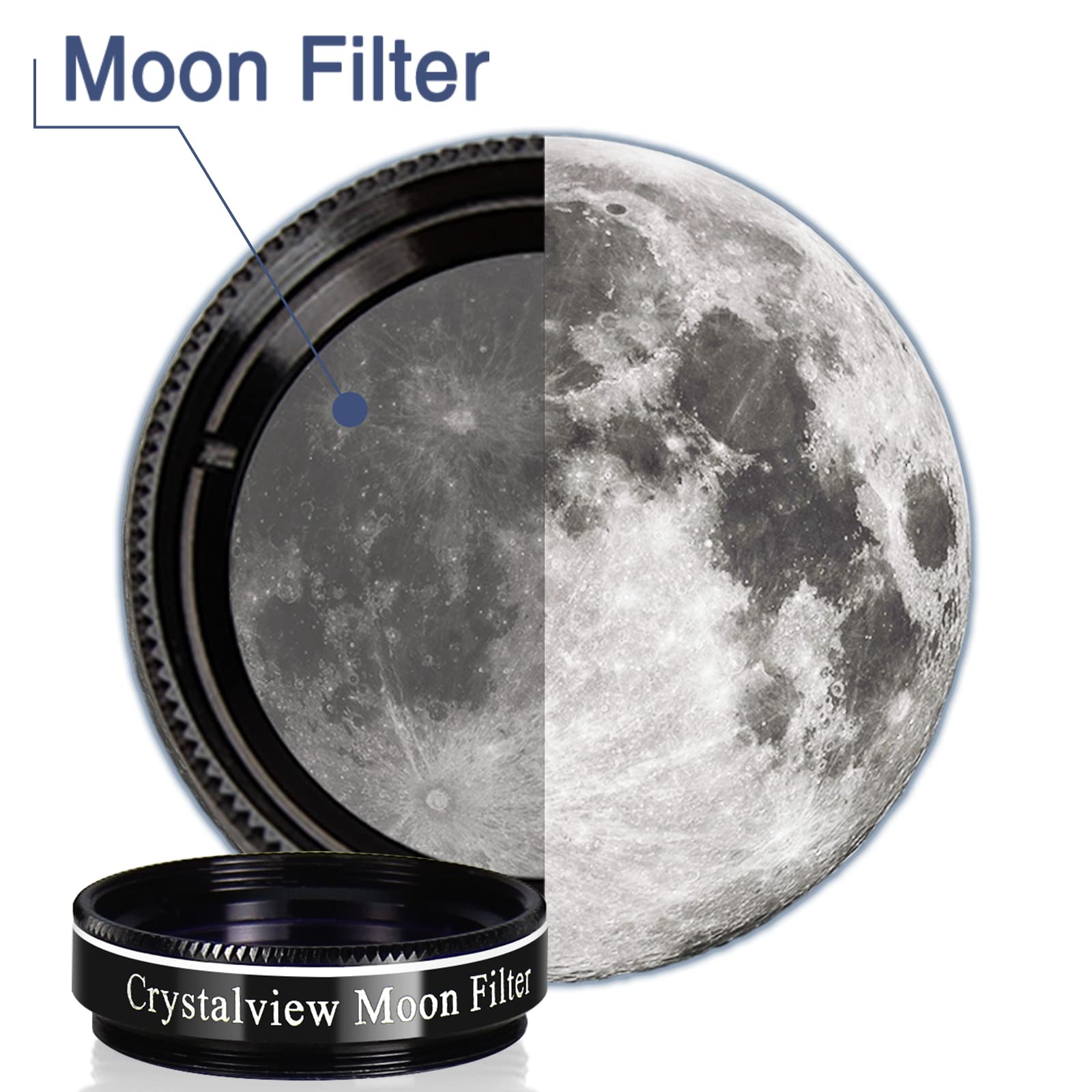 SOLOMARK CrystalView 1.25" Moon Filter for Telescopes Optical Glass
