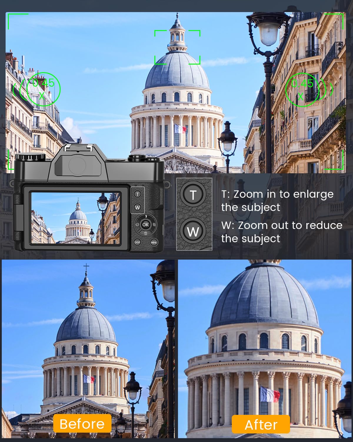 2024 Upgrade Vjianger Digital Camera For Photography 4K 56Mp Vlogging Camera For Youtube With Wifi, 180� Flip Screen, 16X Digital Zoom, 52Mm Lens, 2 Batteries, 32Gb Micro Sd Card(Black)