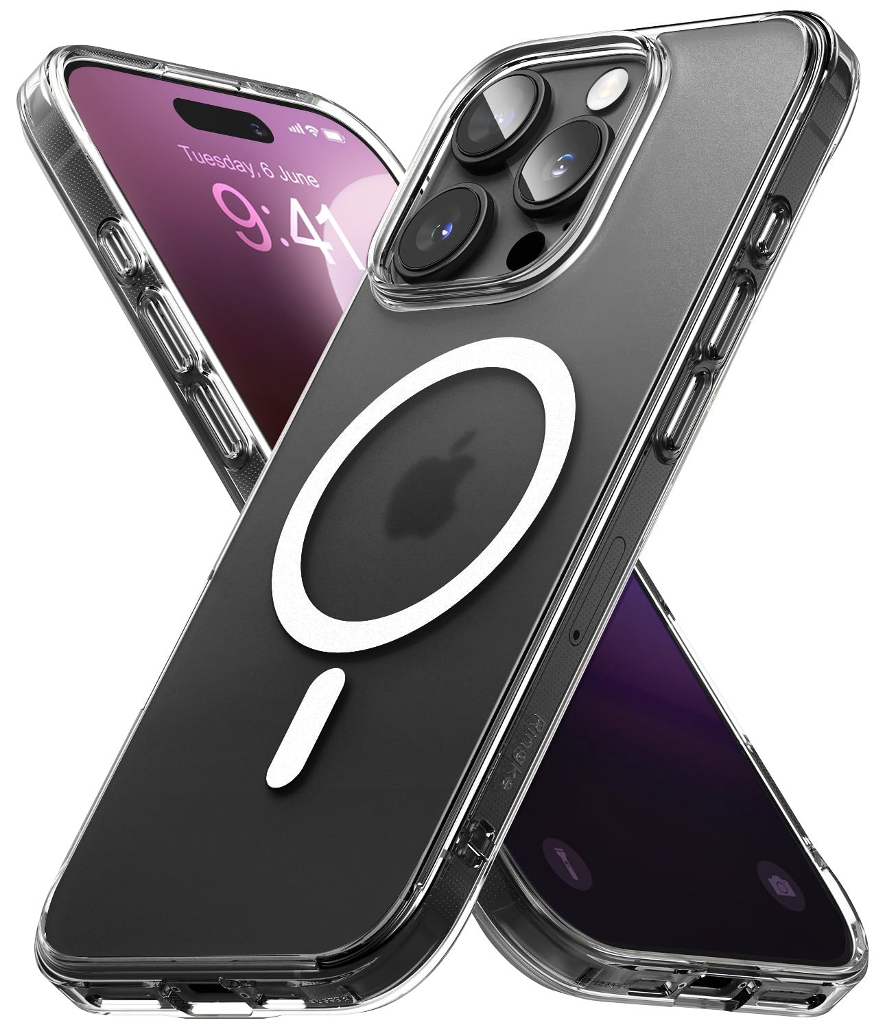 Ringke Fusion [Oil & Dirt Resistant] Compatible with iPhone 16 Pro Case and Compatible with MagSafe, UV Coating for Scratch & Di