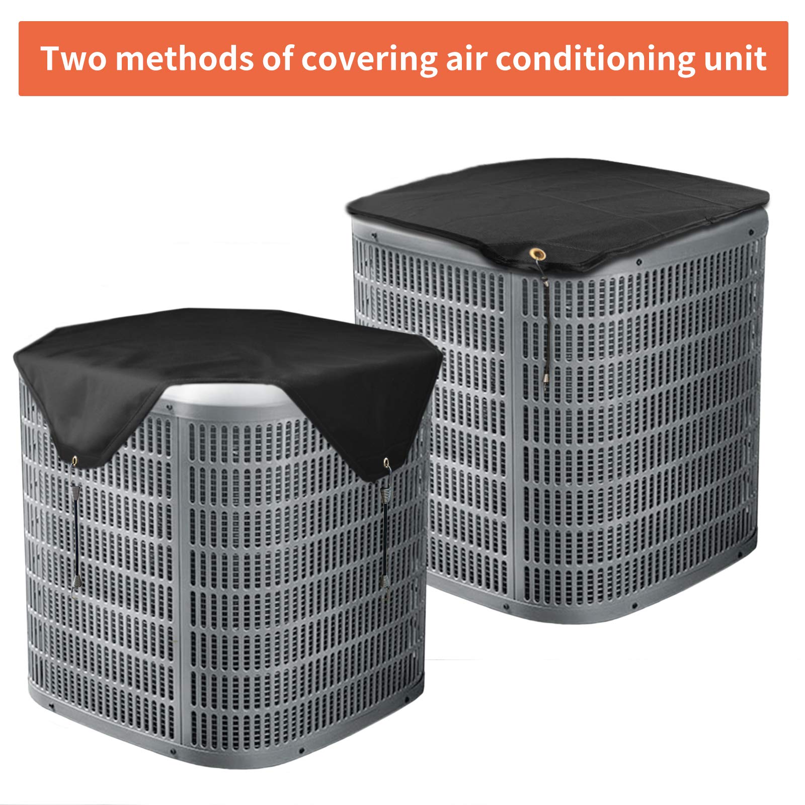 Qualward Air Conditioner Covers For Outside Units, Ac Cover For Outdoor Central Unit Top Heavy Duty Water Resistant Fits Up To 2