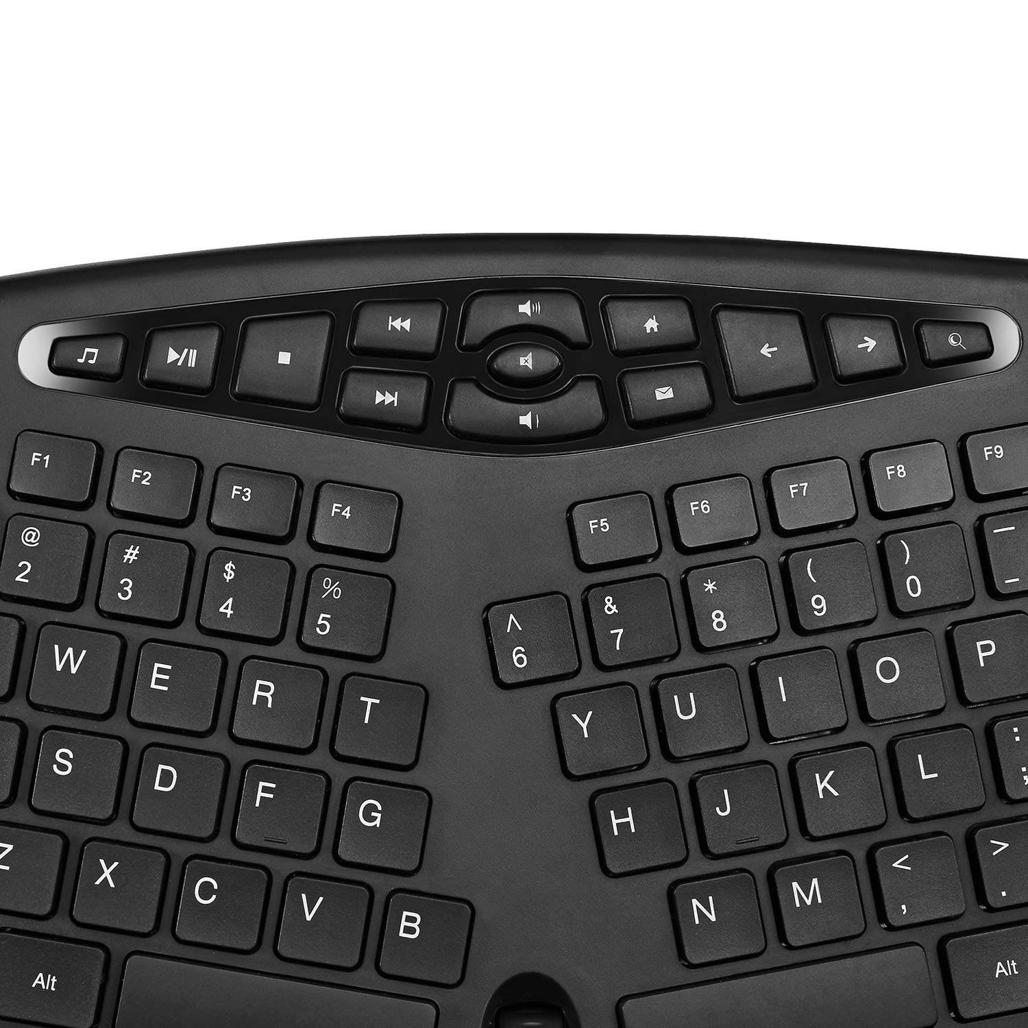 Adesso Truform Media 1600 (Wkb 1600Cb) 2.4Ghz Rf Wireless Ergonomic Keyboard And Optical Mouse , Multi Media Keys And Adjustable