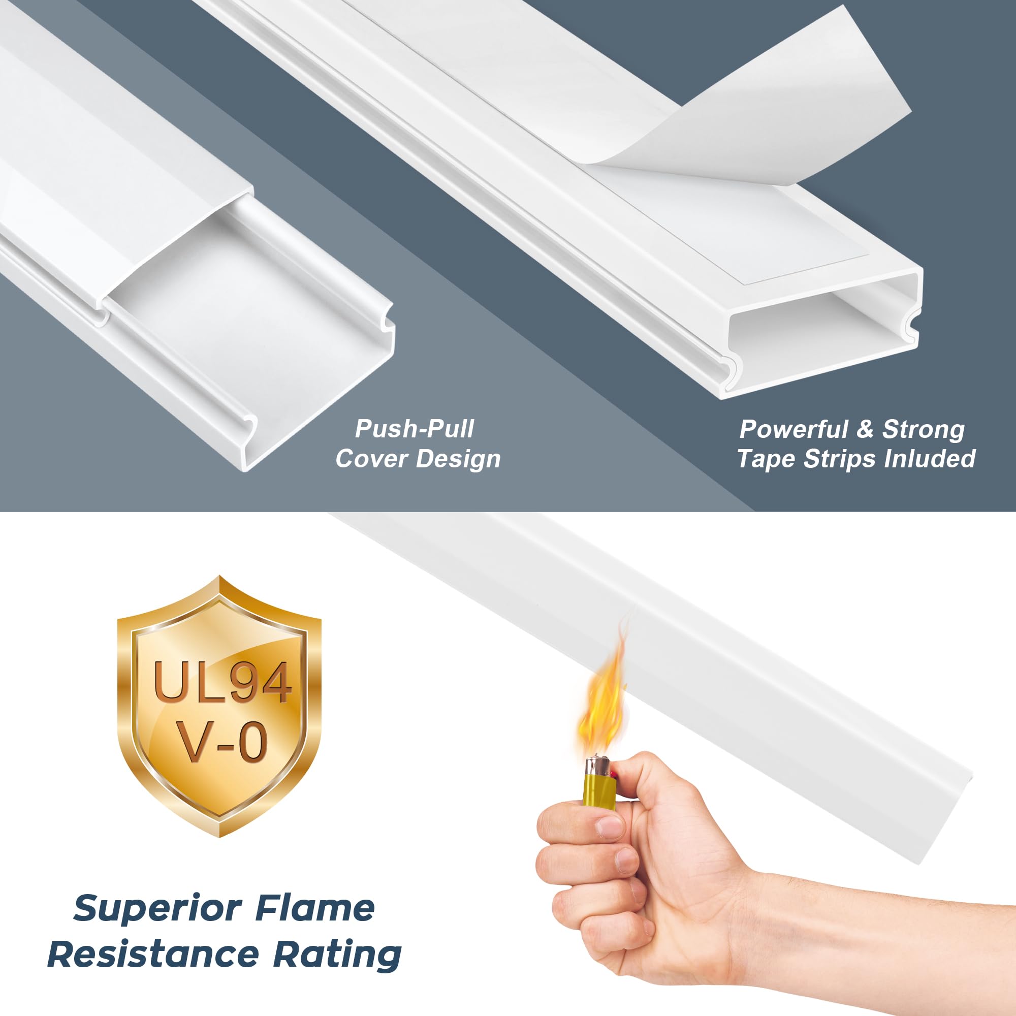 Tv Cable Hider   62.8In Pvc Cord Hider Cable Management Wall, Paintable Cable Concealer For Wall Mounted Tv, Cable Raceway White