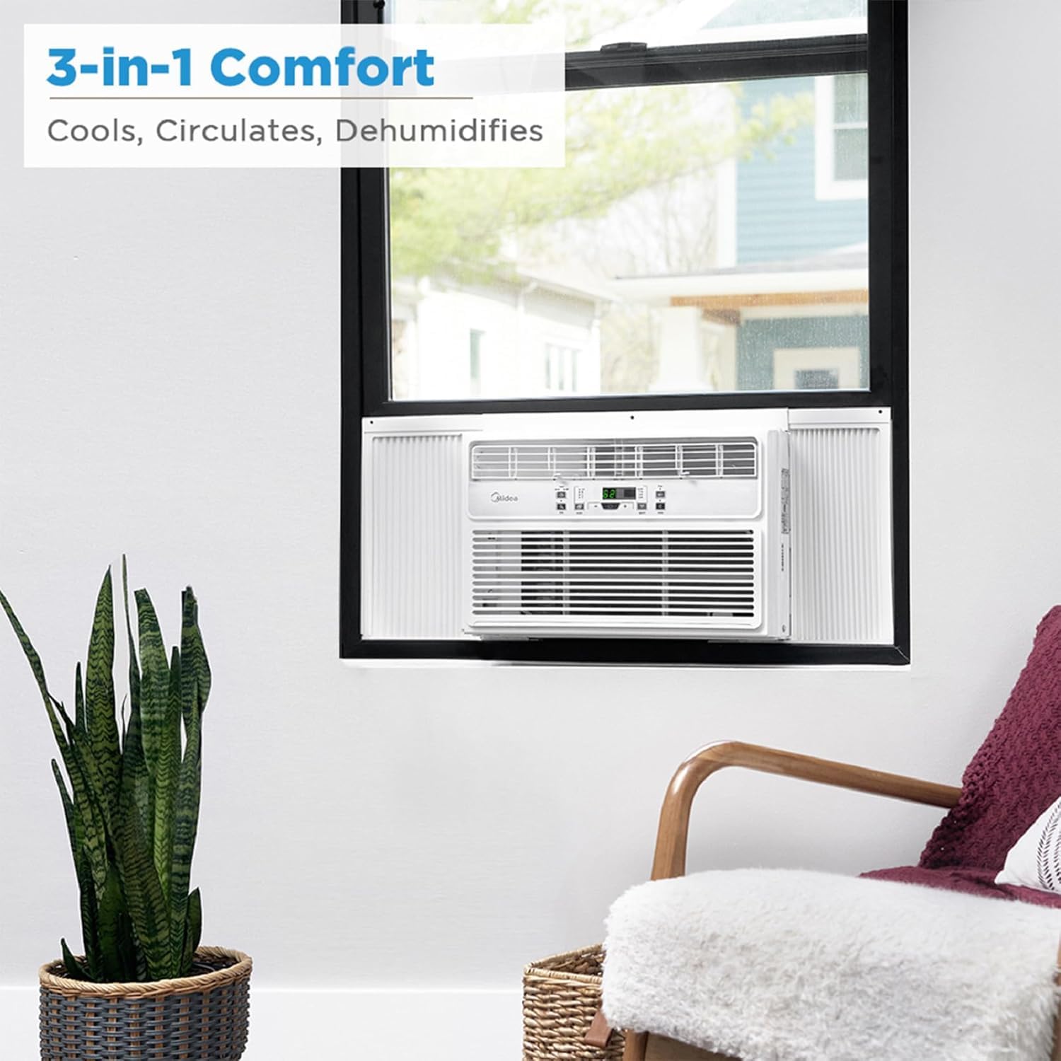 Midea 12,000 Btu Easycool Window Air Conditioner, Dehumidifier And Fan - Cool, Circulate And Dehumidify Up To 550 Sq. Ft., Reusa
