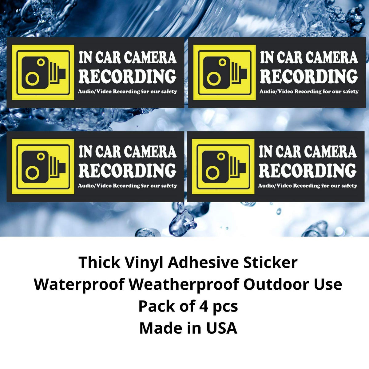 Call Recording Sticker In Car Camera Recording Sticker Camera Stickers Signs For Rideshare Dr ...