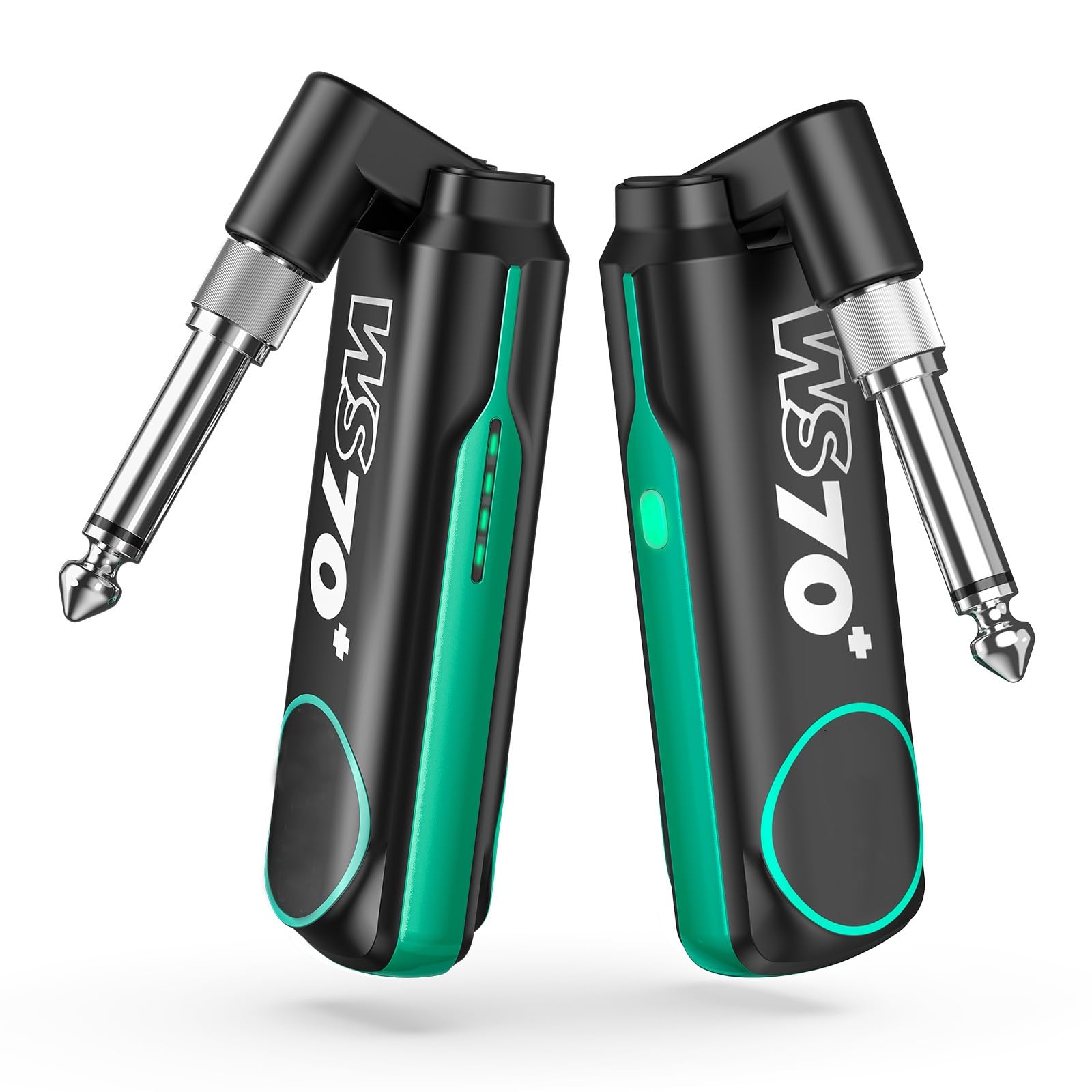 Pogolab Uhf Wireless Guitar System, Rechargeable Wireless Guitar Transmitter Receiver, 6.35Mm & 3.5Mm 2 In 1 Plug, 10 Channels D