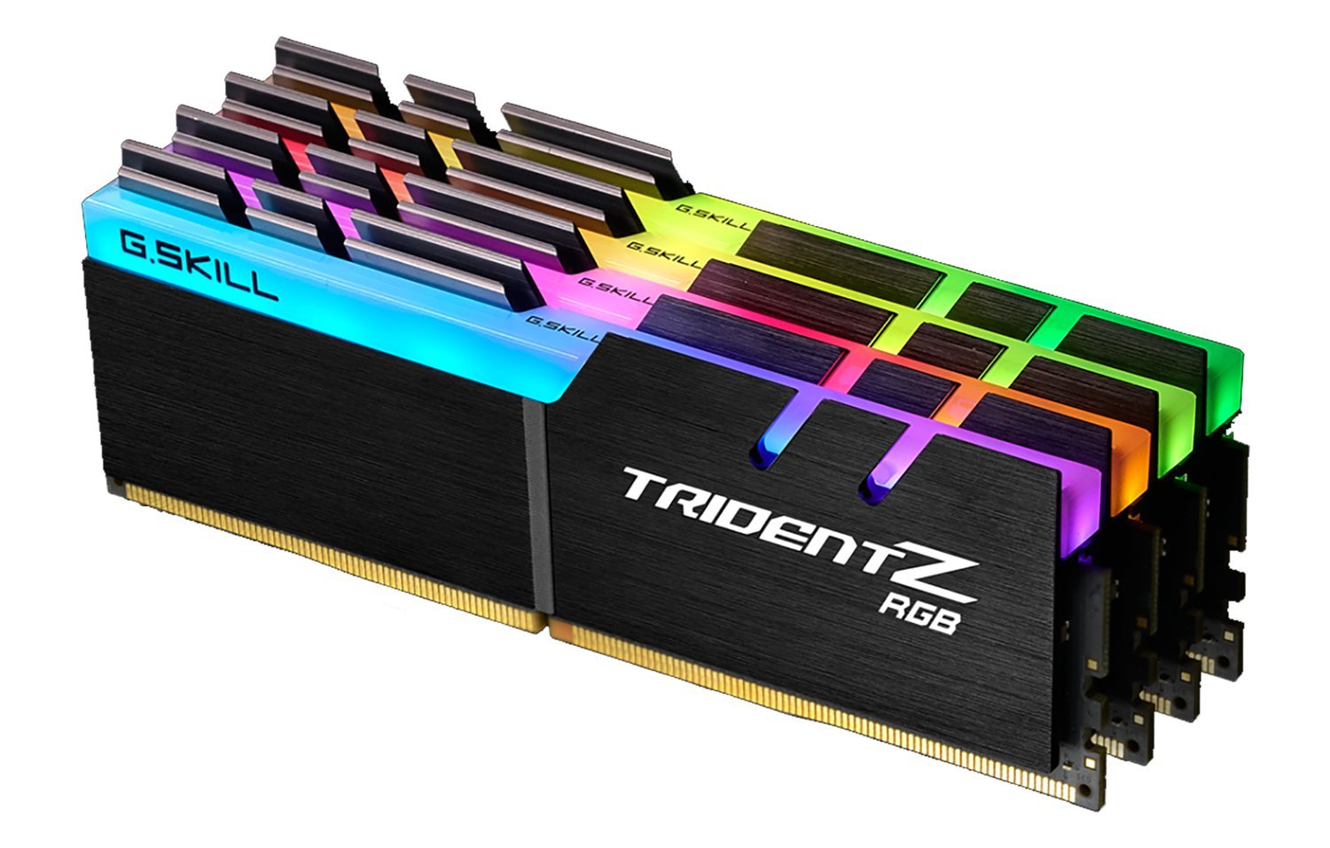 G.Skill F4 3600C16Q 32Gtzr 32 Gb (8 Gb X 4) Trident Z Rgb Series Ddr4 3600 Mhz Dual Channel Memory Kit   Black With Full Length