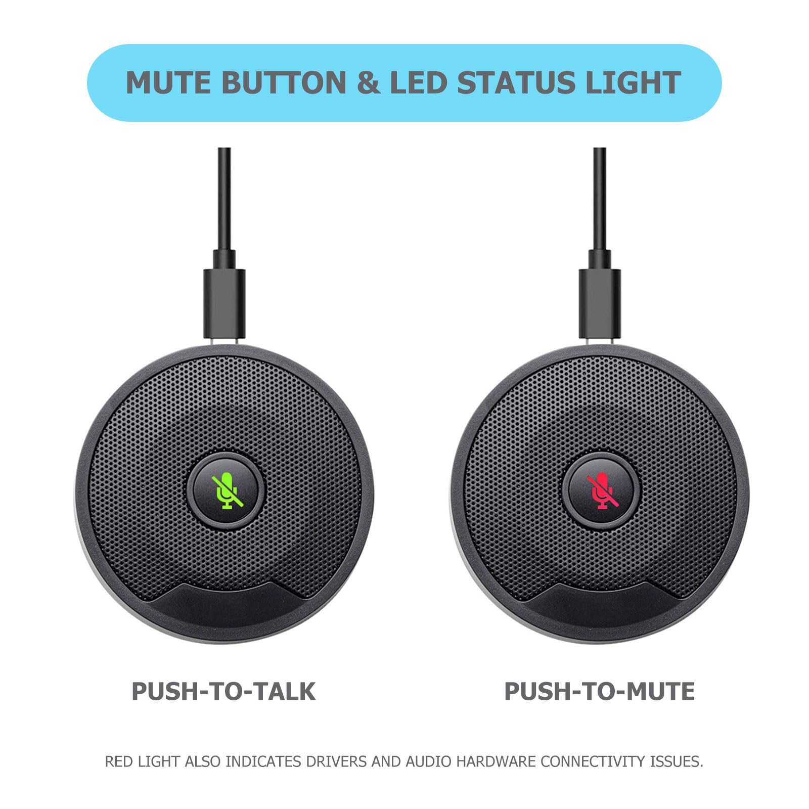 Dricroda Conference Usb Microphone, Microphone For Pc, Computer Microphone, Desktop Conference Speaker, Omnidirectional Micropho