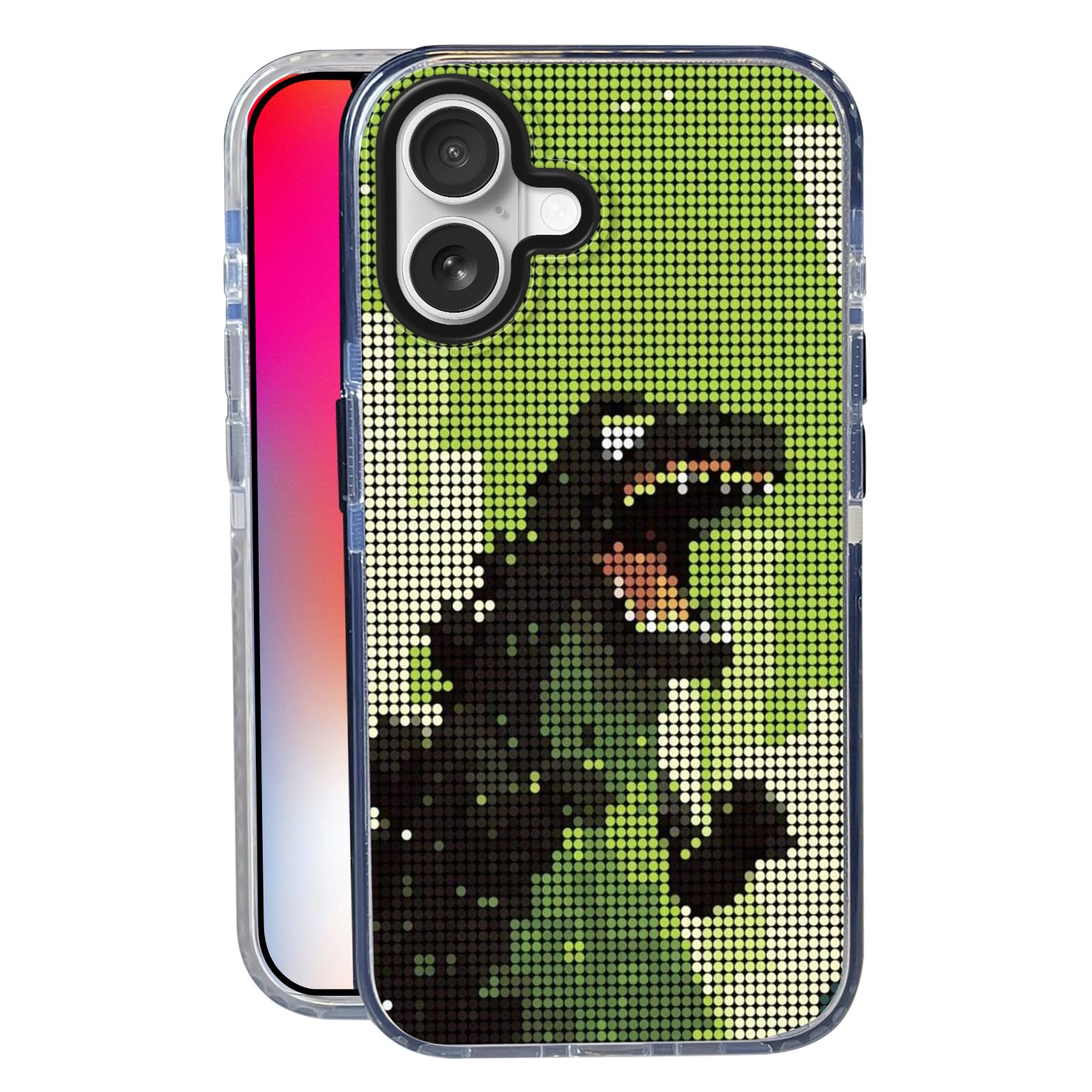 Nimeey Pixel Dinosaur for iPhone 17 Case,MagSafe Compatible,Matte Soft Slim Shockproof Cover,Anti-Fingerprint,Anti-Yellowing,Ant