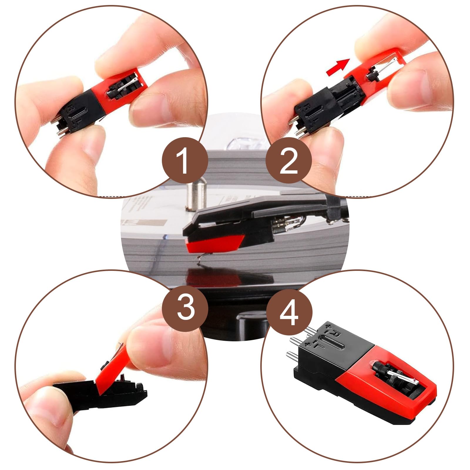 Record Player Needle, 3Pcs Turntable Replacement Needles Record Player Needle Replacement For Vinyl Record Player, Diamond Stylu