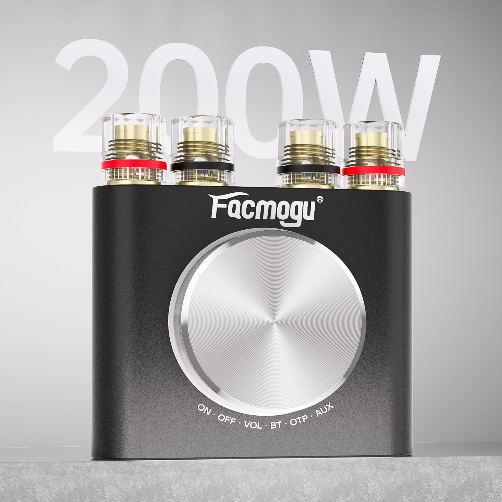 Facmogu M6 200W Mini Bluetooth 5.0 Audio Power Amplifier, 100Wx2 Dual Channel Hifi Stereo Mini Speaker Amp W/Optical/Aux/Bt Inpu