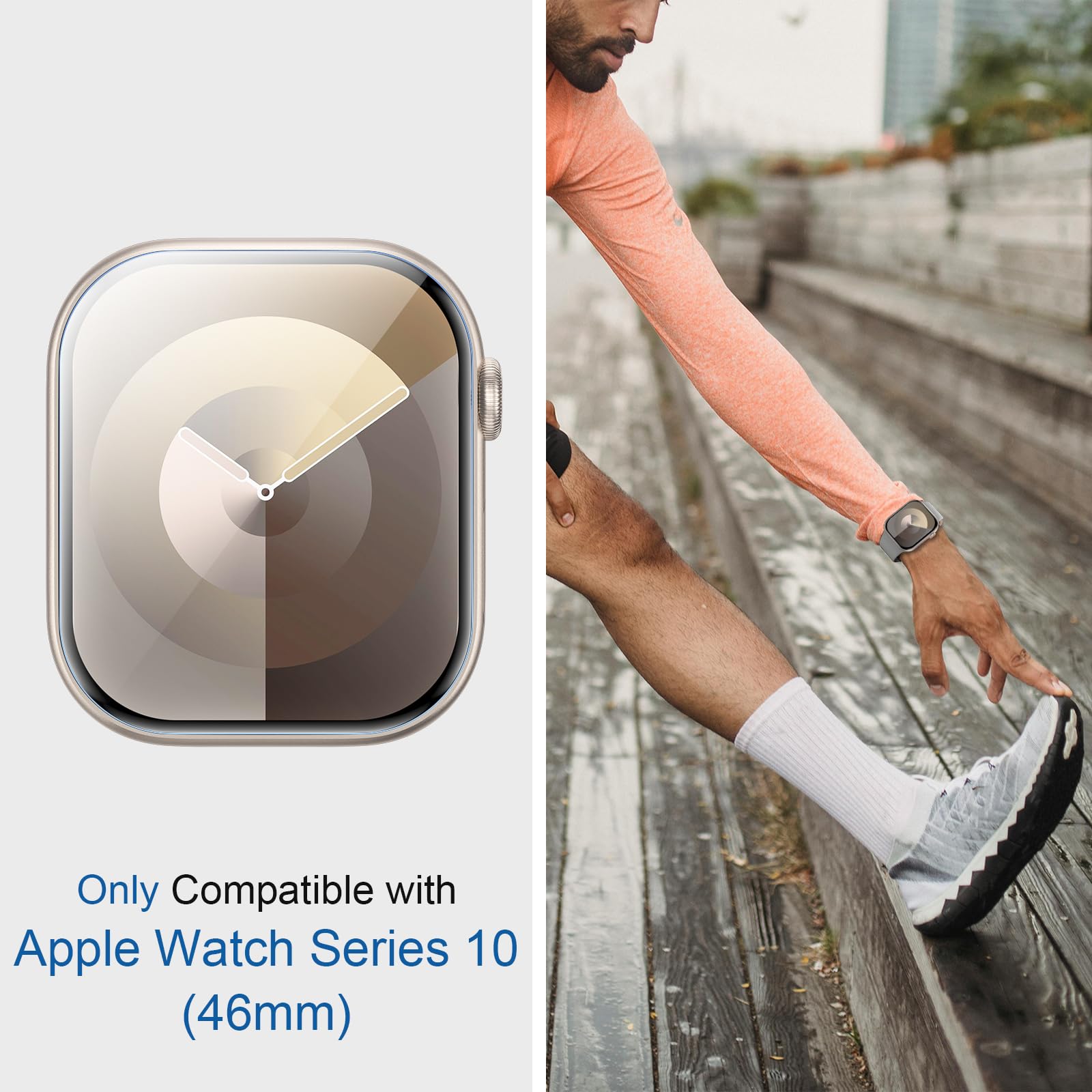 Swuu 6 Pack Tpu Screen Protector Compatible With Apple Watch Series 10 46Mm Screen Protector, Waterproof Hd Soft Film For Iwatch