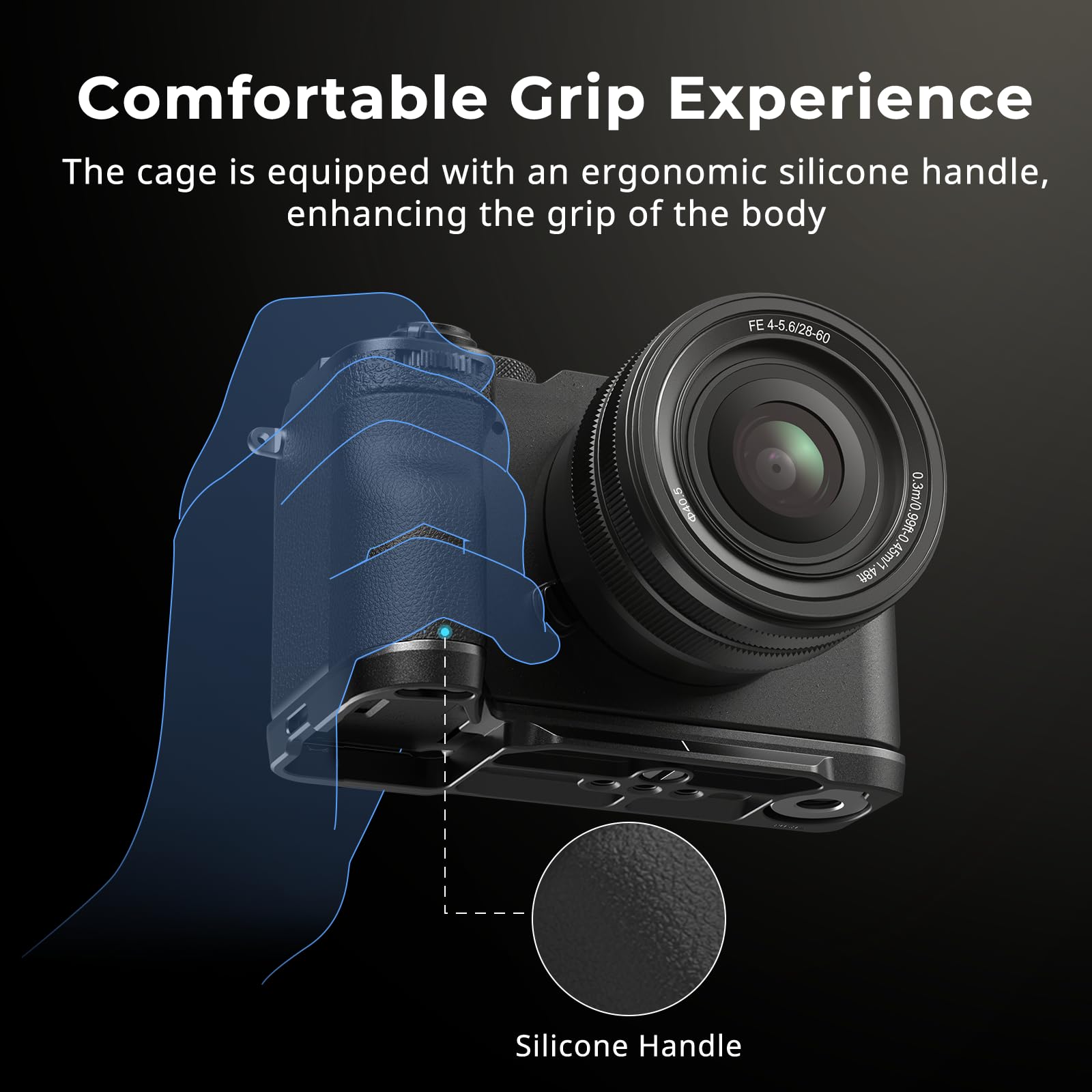Smallrig A7C Ii / A7Cr Handgrip L-Shape Grip For Sony Alpha 7C Ii/Alpha 7Cr, Quick Release Plate For Arca, Lightweight Silicone