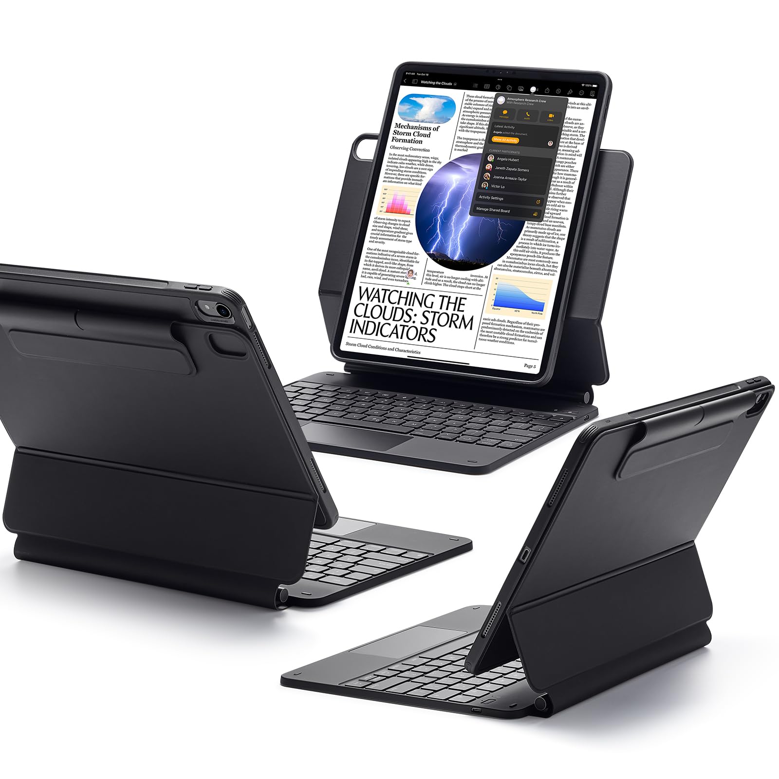 Esr Ipad Air 13 Inch Keyboard (M2, 2024), Ipad Air 13 Inch Case With Keyboard, Easy Set Magnetic Stand, Portrait/Landscape Mode,